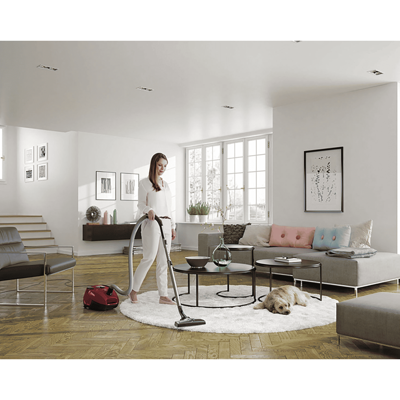 Electrolux Silent Performer 2000 W Dry Vacuum Cleaner with Washable Hygiene Filter 12 (360 Degree Motion Technology, Chilli Red)_5