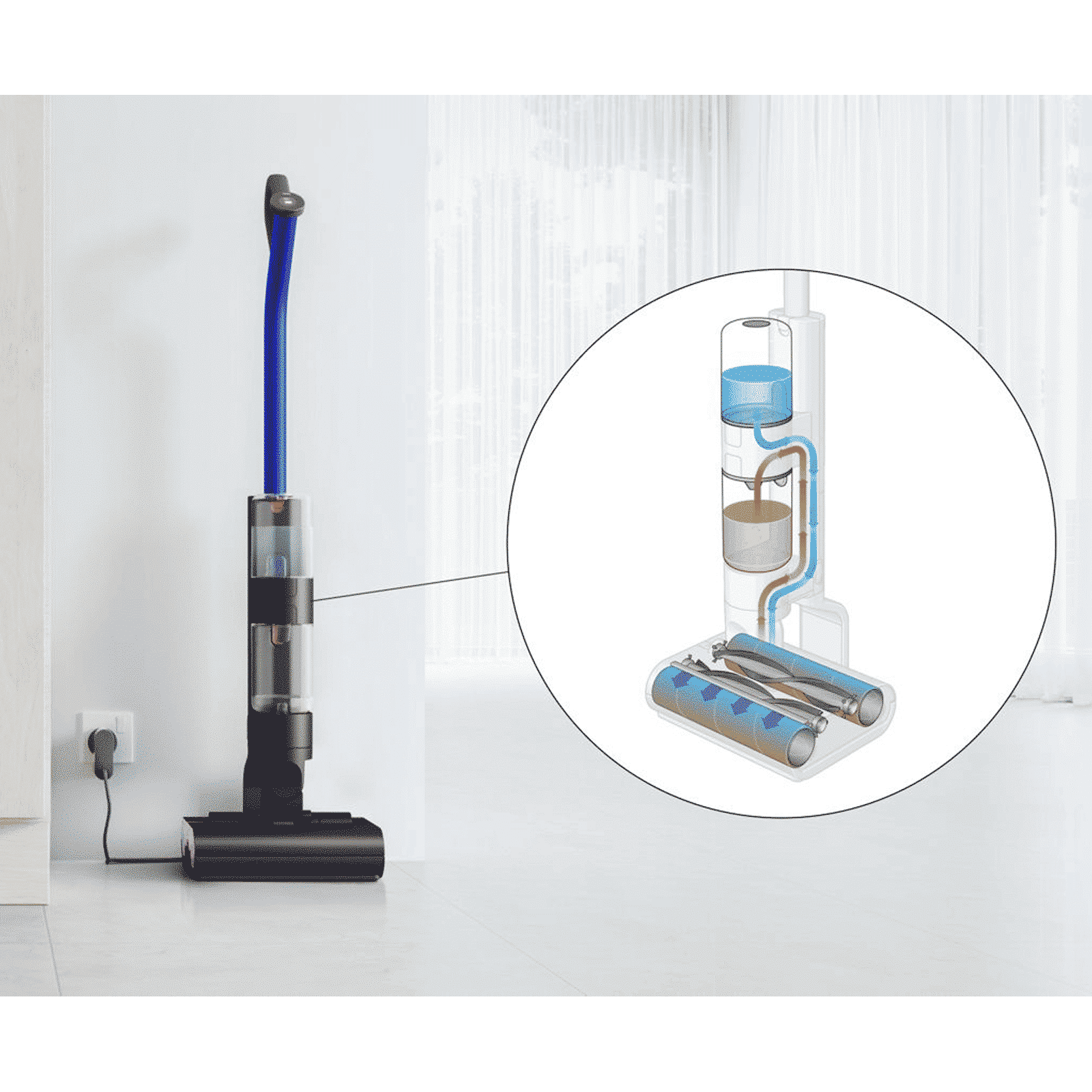 dyson WashG1 Cordless Wet Floor Cleaner with Powerful Rotation (Full Width Hydration, Ultra Blue and Matt Black) dyson WashG1 Cordless Wet Floor Cleaner with Powerful Rotation (Full Width Hydration, Ultra Blue and Matt Black)_6