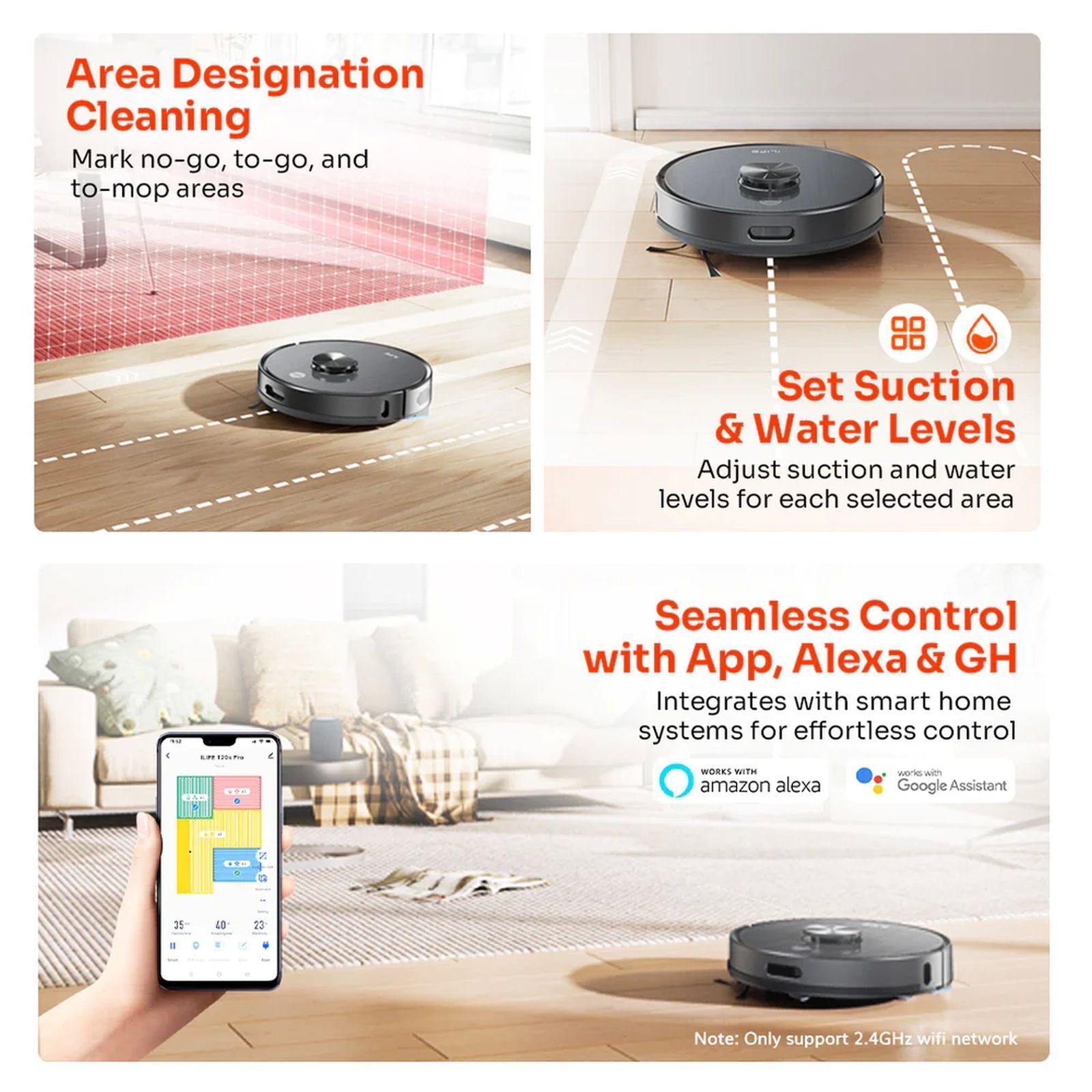 ILIFE T20s Pro Robotic Vacuum Cleaner & Mop with Advanced LiDAR Navigation (5200 mAh Battery, Space Gray)_2