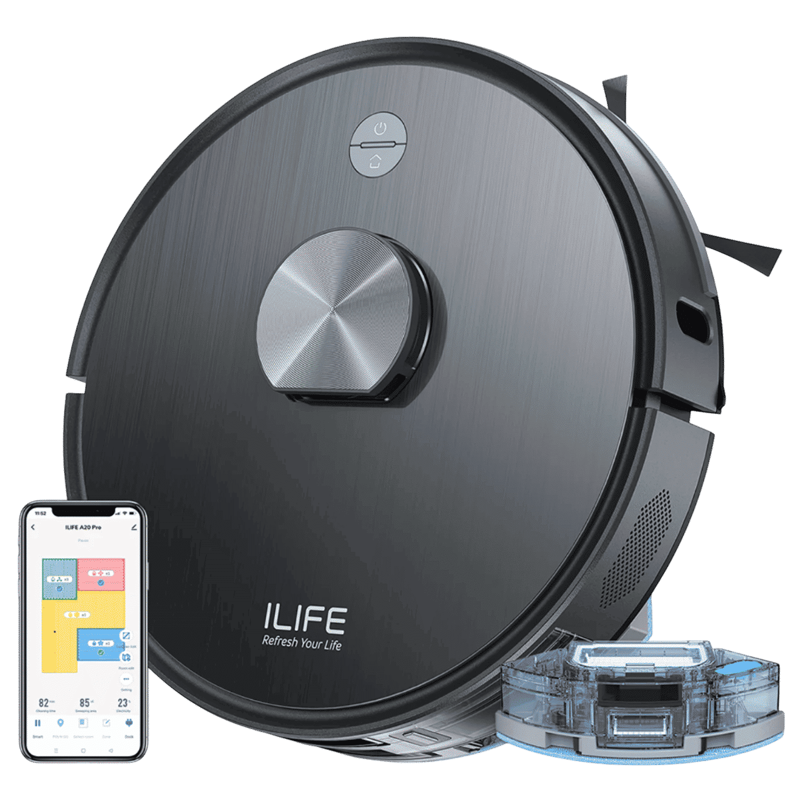 ILIFE A20 Pro Robotic Vacuum Cleaner & Mop with Wi-Fi Connectivity (Alexa & Google Assistant, Dove Gray) ILIFE A20 Pro Robotic Vacuum Cleaner & Mop with Wi-Fi Connectivity (Alexa & Google Assistant, Dove Gray)_1