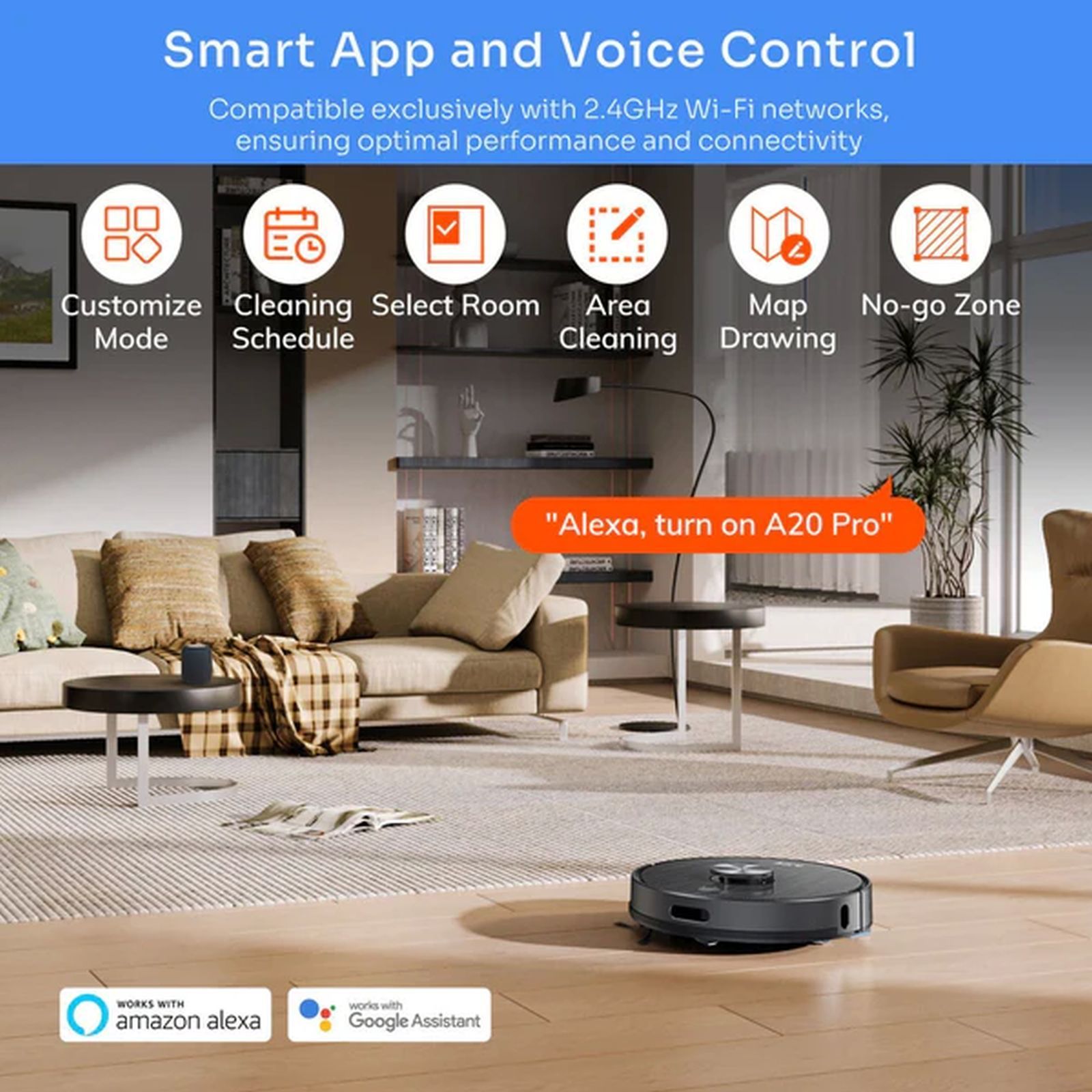 ILIFE A20 Pro Robotic Vacuum Cleaner & Mop with Wi-Fi Connectivity (Alexa & Google Assistant, Dove Gray) ILIFE A20 Pro Robotic Vacuum Cleaner & Mop with Wi-Fi Connectivity (Alexa & Google Assistant, Dove Gray)_11