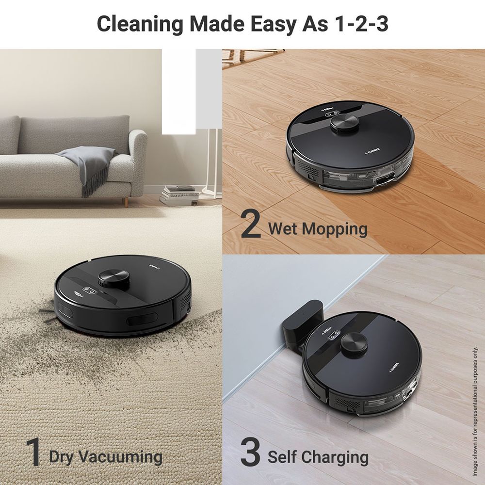 EUREKA FORBES Smartclean Robotic Vacuum Cleaner & Mop with Wi-Fi Connectivity (Smart Voice Control, Black & Orange) EUREKA FORBES Smartclean Robotic Vacuum Cleaner & Mop with Wi-Fi Connectivity (Smart Voice Control, Black & Orange)_8