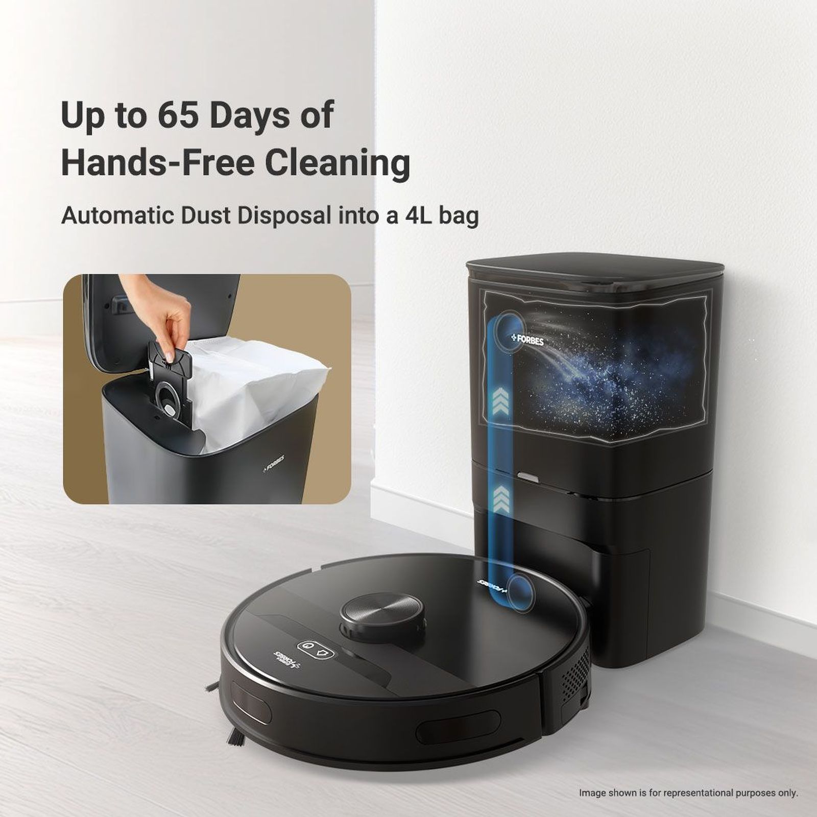 EUREKA FORBES Smartclean Robotic Vacuum Cleaner & Mop with Wi-Fi Connectivity (Smart Voice Control, Black & Orange) EUREKA FORBES Smartclean Robotic Vacuum Cleaner & Mop with Wi-Fi Connectivity (Smart Voice Control, Black & Orange)_2