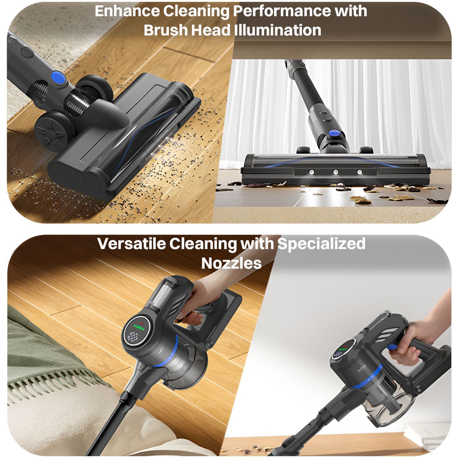 DREAME Mova J30 450W Cordless Dry Vacuum Cleaner with Illumination Technology (144 Air Watts Suction, Black)_14