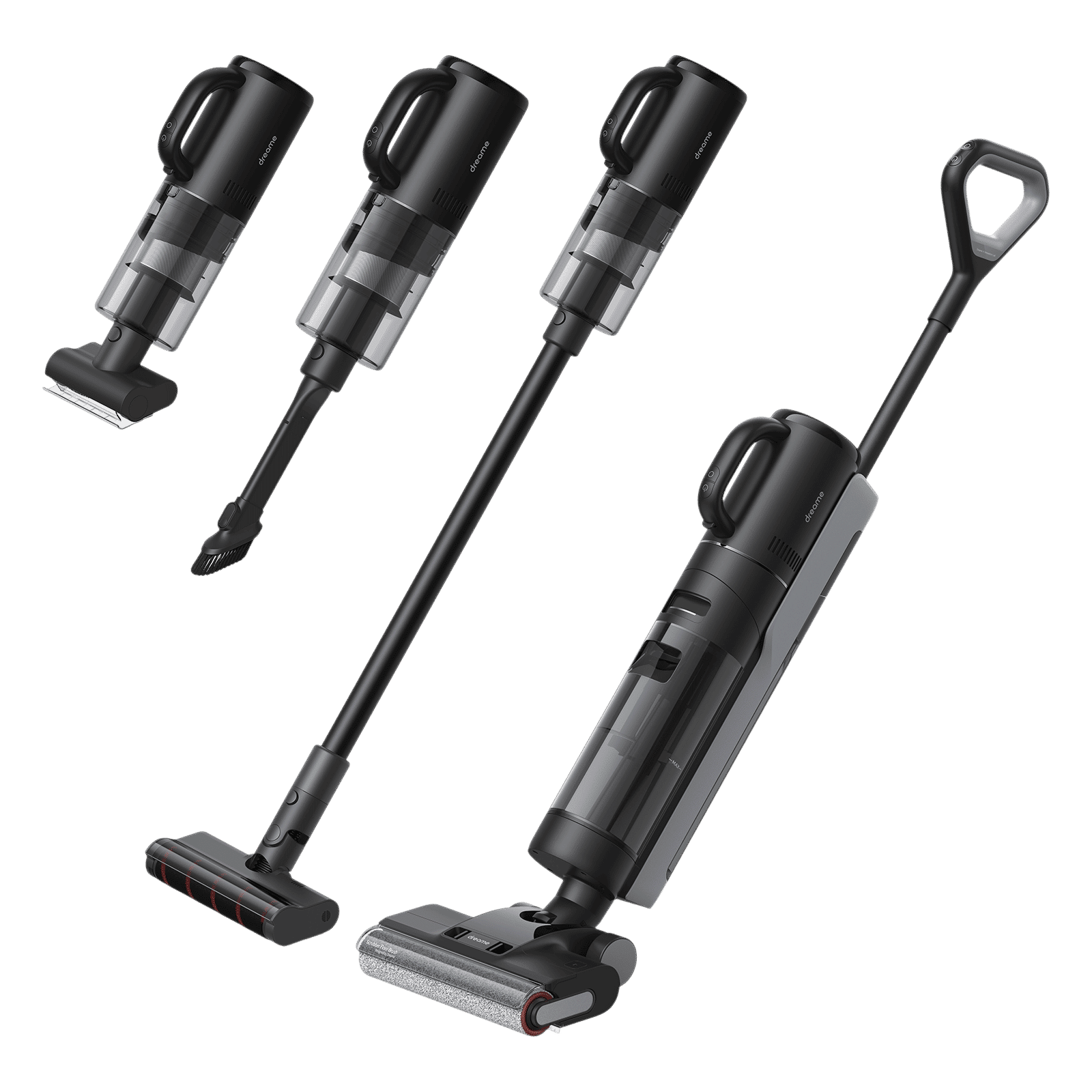 DREAME H12 Dual 300W Cordless Wet & Dry Vacuum Cleaner with 4-in-1 Combination Cleaning (LED Display, Black)_4