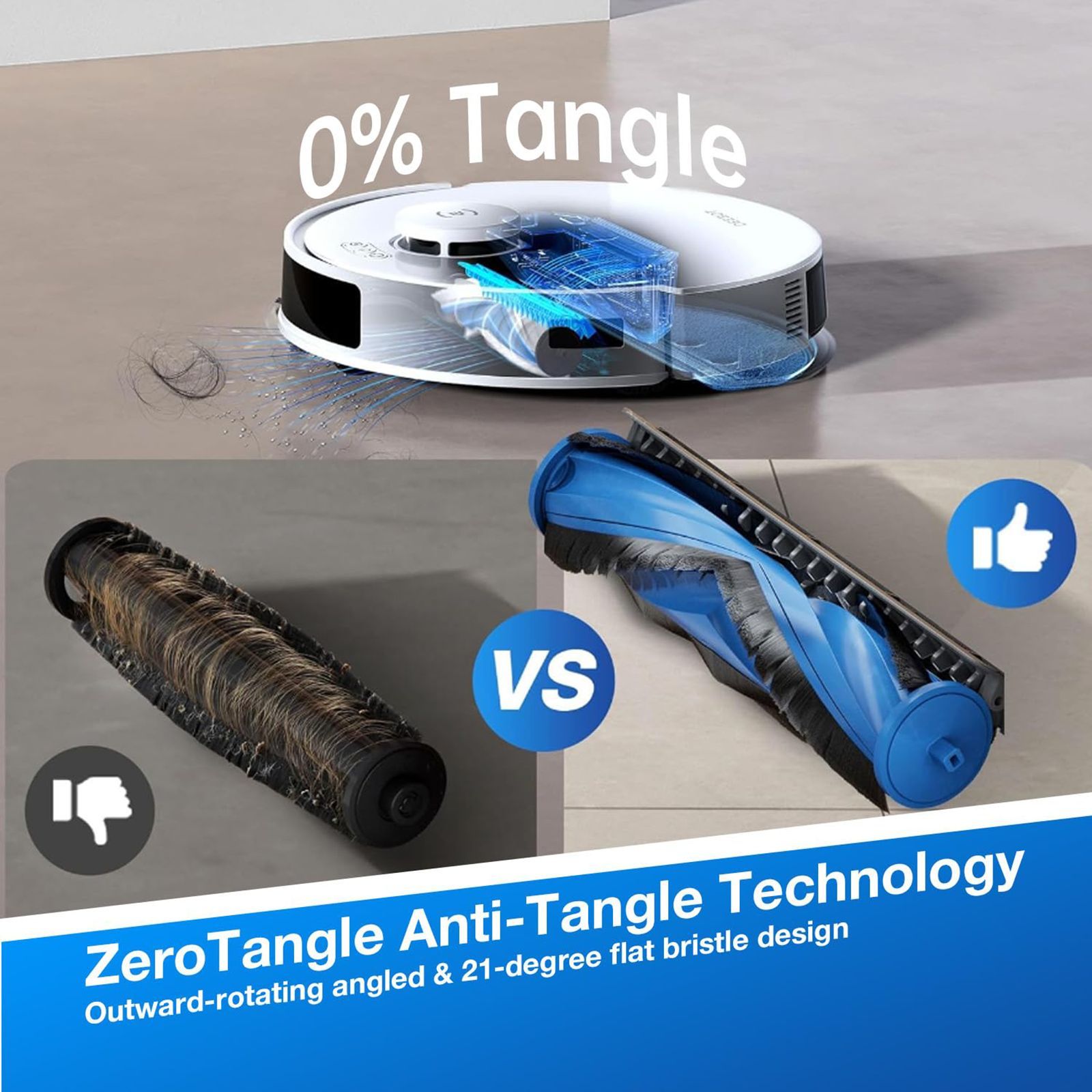 ECOVACS Deebot N20 Pro Robotic Vacuum Cleaner & Mop with ZeroTangle Anti Tangle Technology (OZMO Pro 2.0 Vibrating Mopping System, White) ECOVACS Deebot N20 Pro Robotic Vacuum Cleaner & Mop with ZeroTangle Anti Tangle Technology (OZMO Pro 2.0 Vibrating Mopping System, White)_8