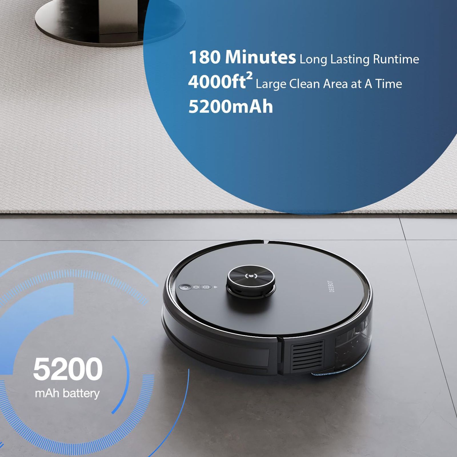 ECOVACS Deebot Y1 Pro Plus Robotic Vacuum Cleaner & Mop with Wi-Fi Connectivity (5200 mAh Battery, Black) ECOVACS Deebot Y1 Pro Plus Robotic Vacuum Cleaner & Mop with Wi-Fi Connectivity (5200 mAh Battery, Black)_10