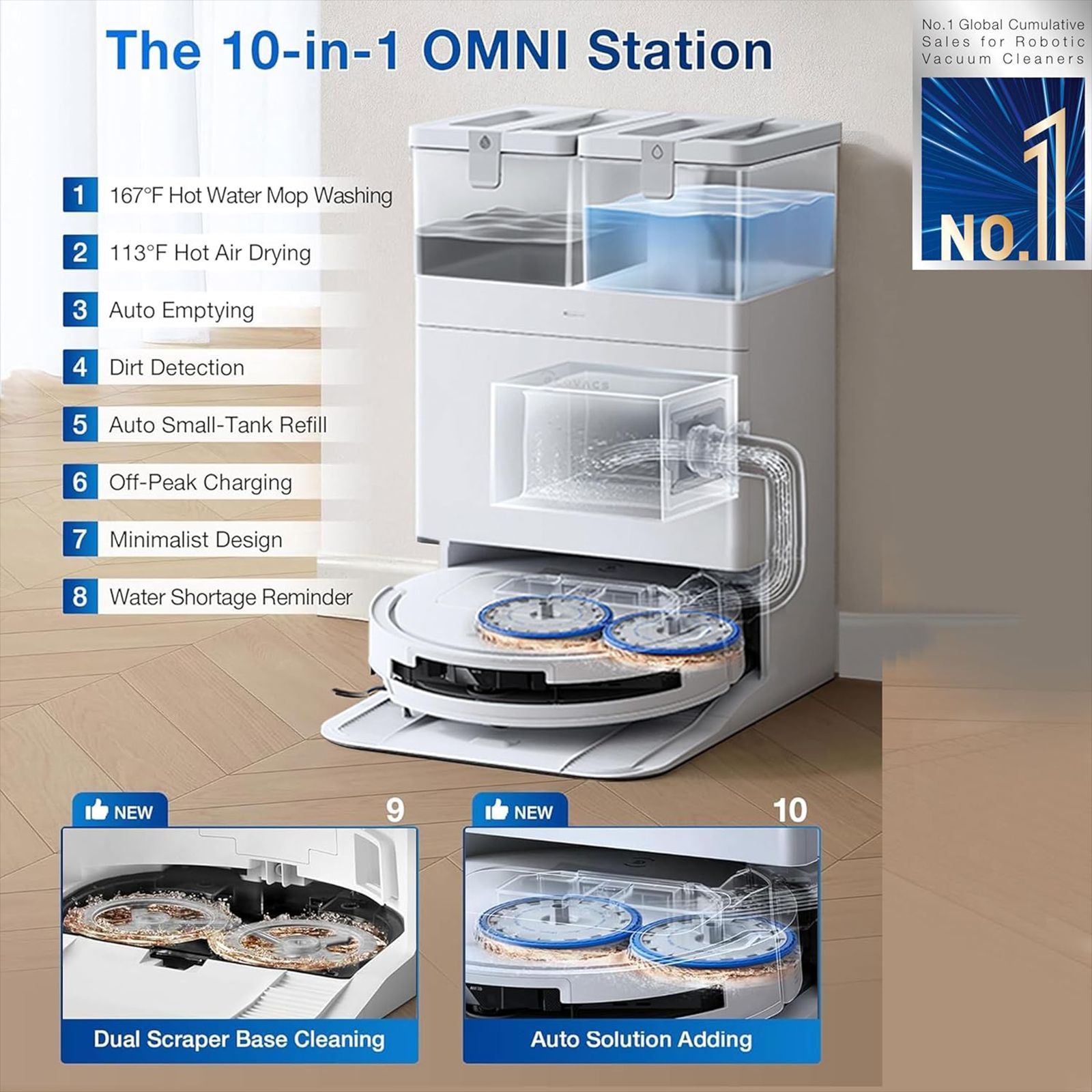 ECOVACS Deebot T50 Pro Omni Robotic Vacuum Cleaner & Mop with ZeroTangle 2.0 Technology (TruEdge 2.0, Black)_2