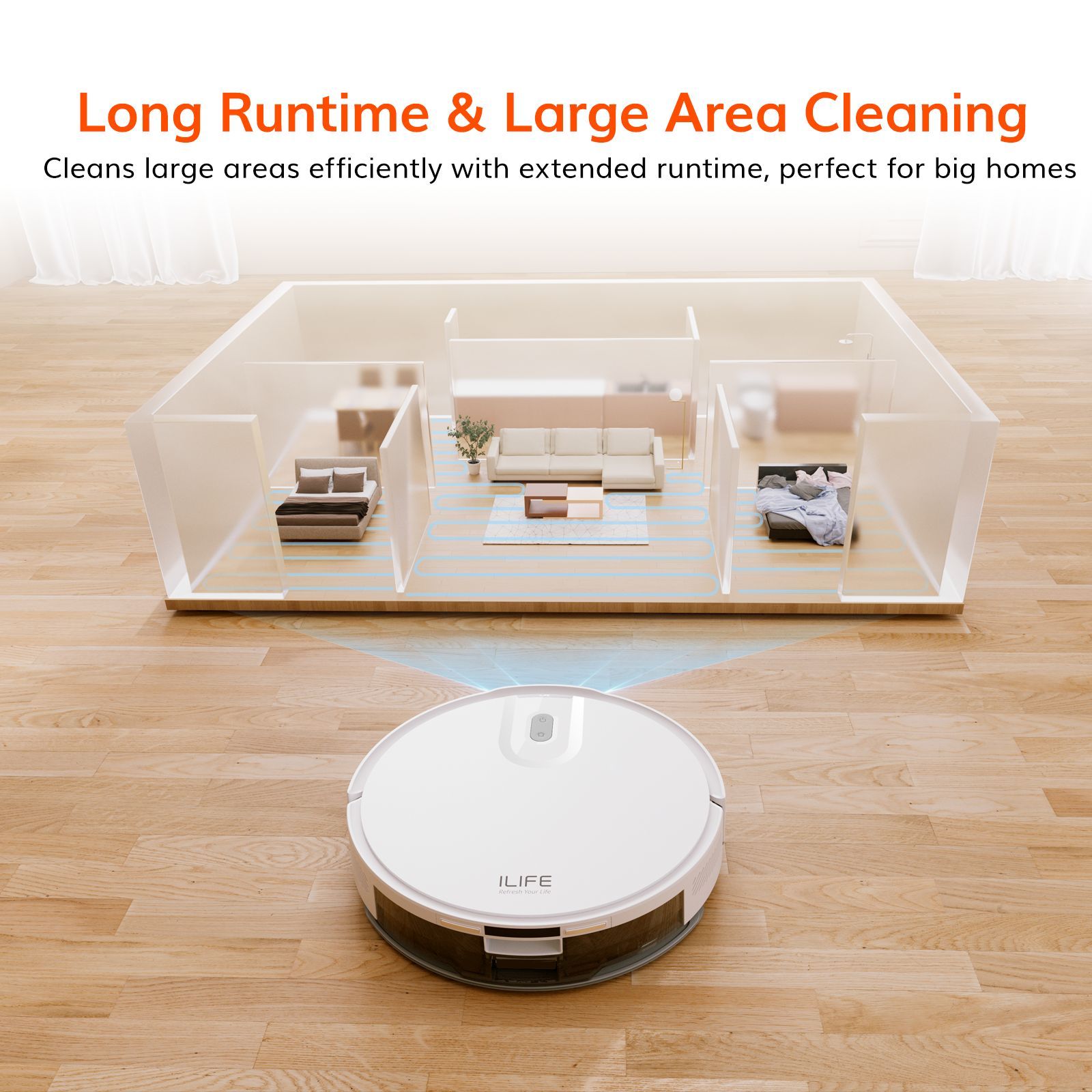 ILIFE V20 Robotic Vacuum Cleaner & Mop with Wi-Fi Connectivity (Alexa & Google Assistant, White) ILIFE V20 Robotic Vacuum Cleaner & Mop with Wi-Fi Connectivity (Alexa & Google Assistant, White)_8
