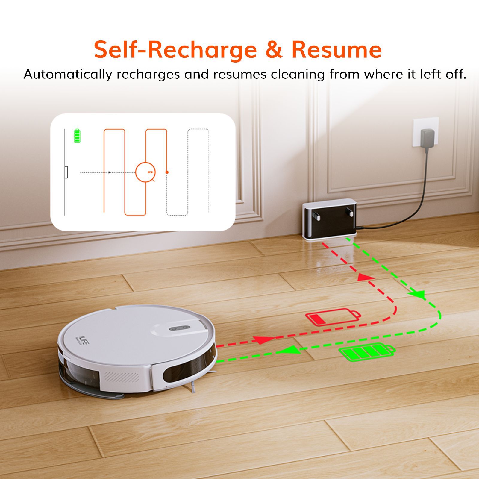 ILIFE V20 Robotic Vacuum Cleaner & Mop with Wi-Fi Connectivity (Alexa & Google Assistant, White) ILIFE V20 Robotic Vacuum Cleaner & Mop with Wi-Fi Connectivity (Alexa & Google Assistant, White)_10