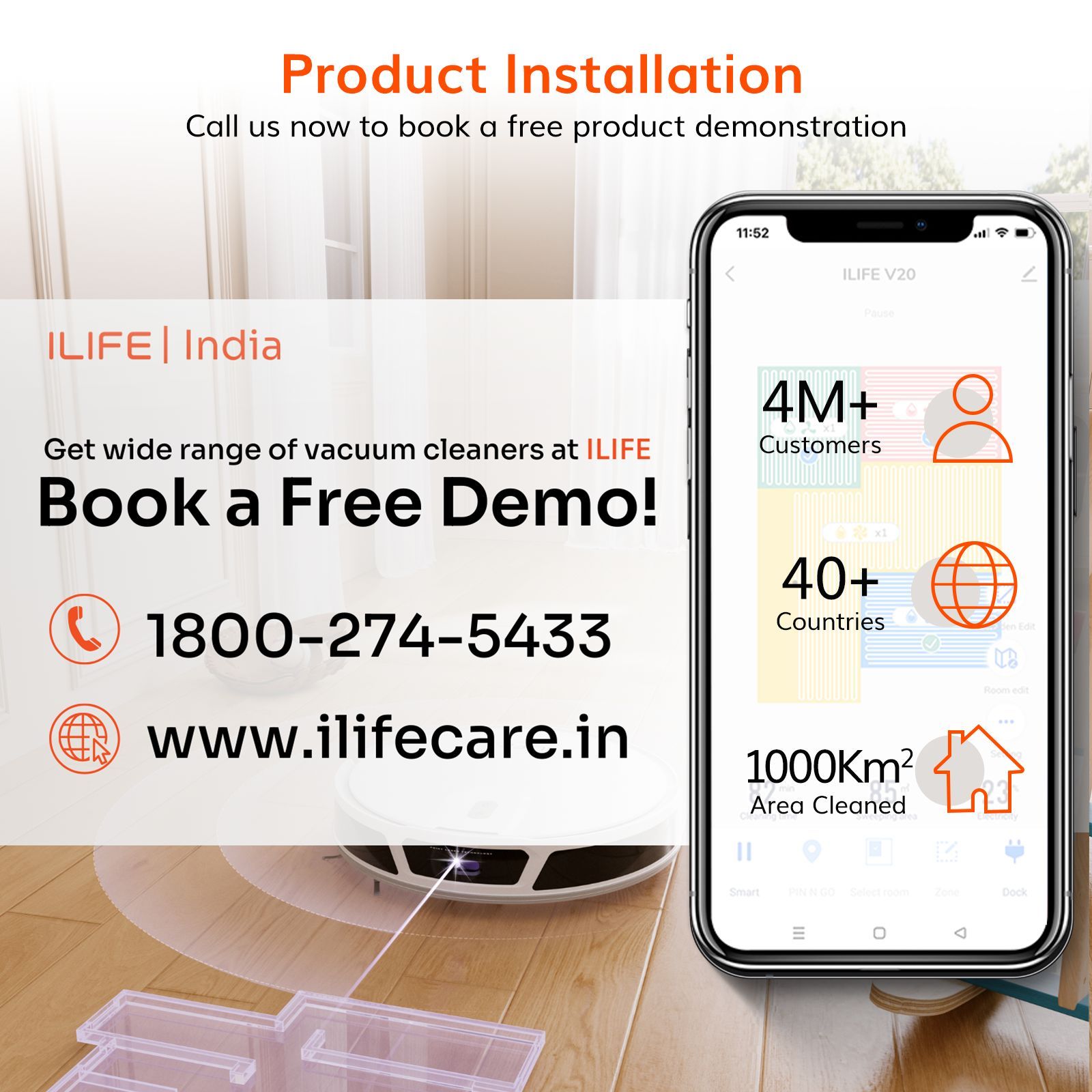 ILIFE V20 Robotic Vacuum Cleaner & Mop with Wi-Fi Connectivity (Alexa & Google Assistant, White) ILIFE V20 Robotic Vacuum Cleaner & Mop with Wi-Fi Connectivity (Alexa & Google Assistant, White)_11