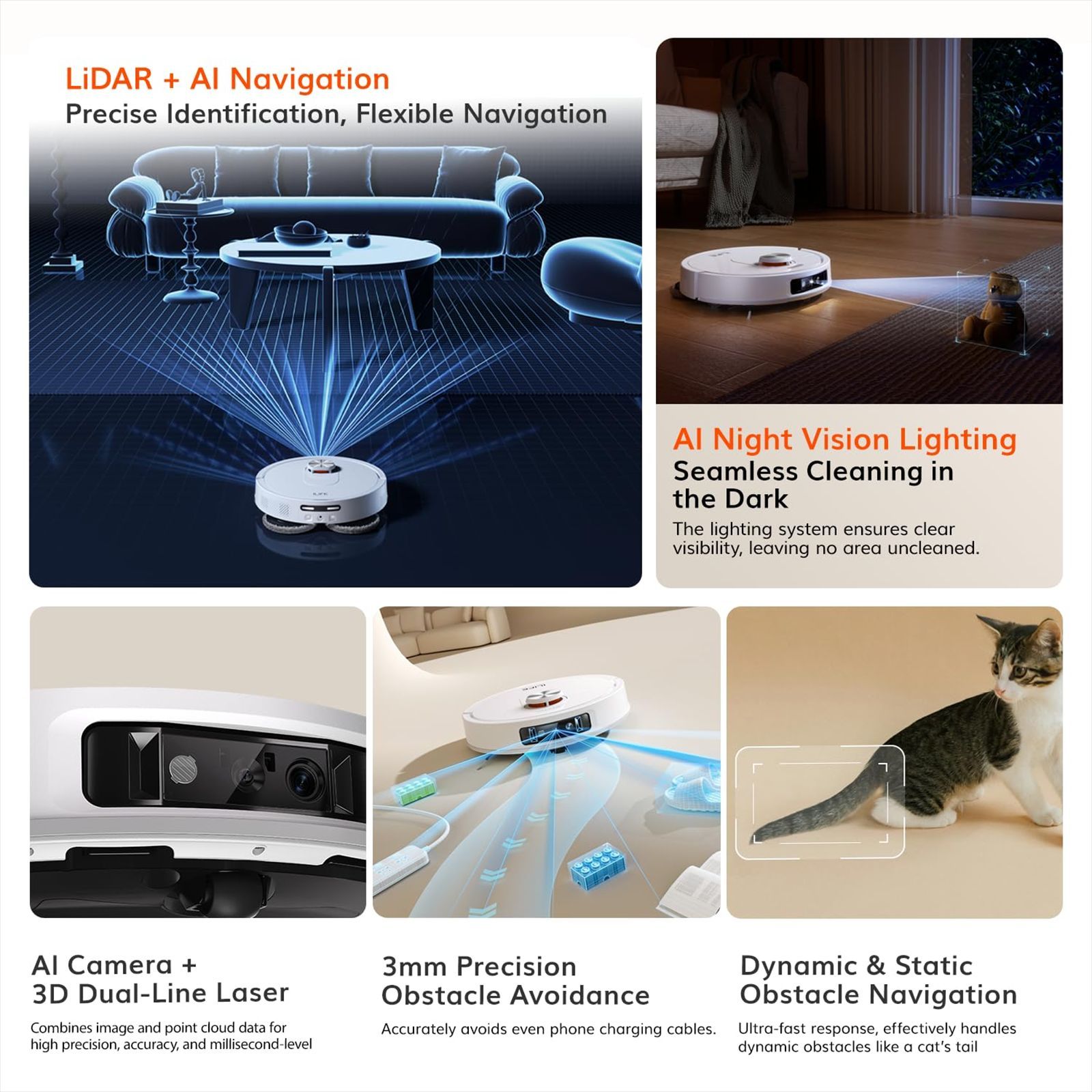 ILIFE T60s Robotic Vacuum Cleaner & Mop with Deep-Cleaning Suction Technology (6400 mAh Battery, White)_3