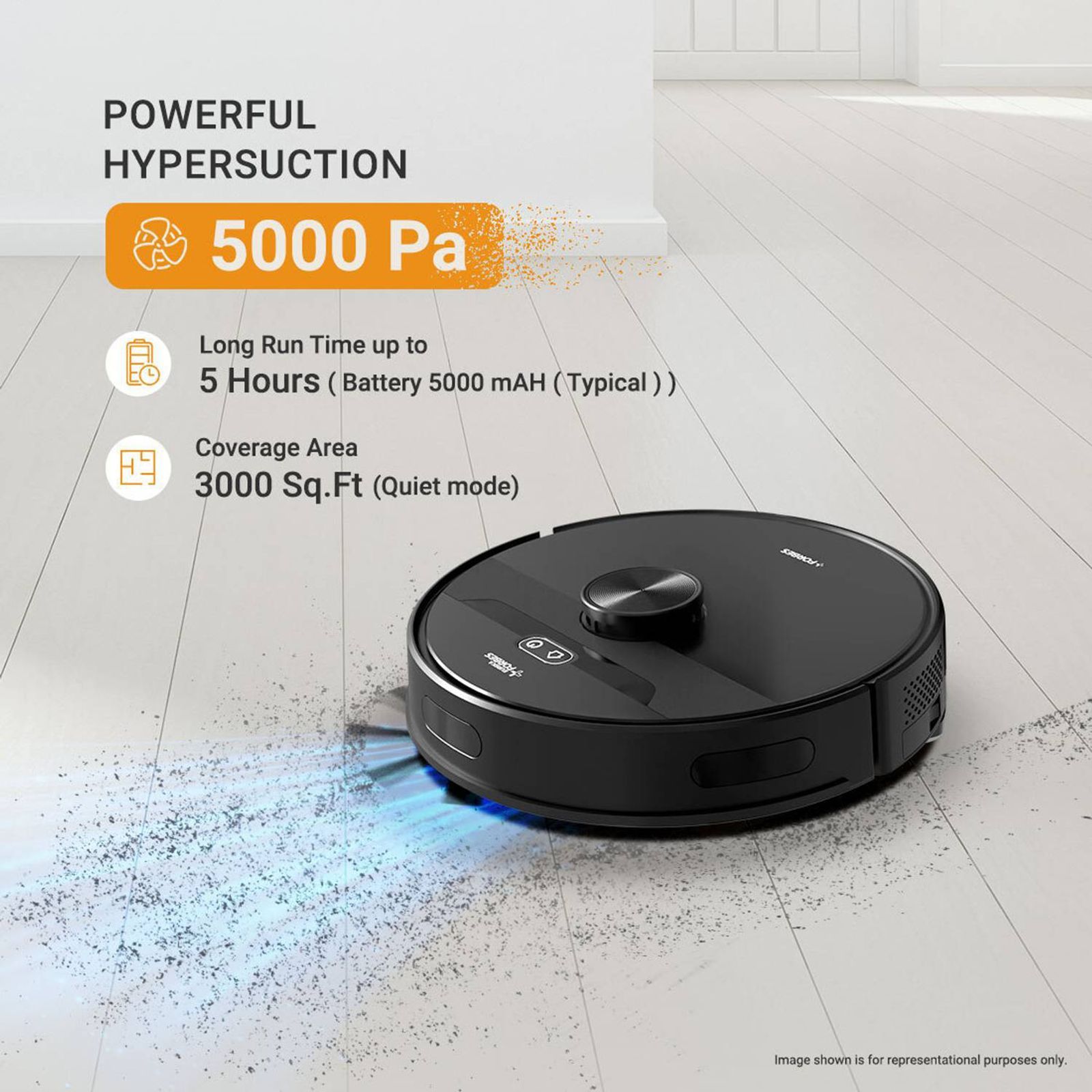 EUREKA FORBES Smartclean Robotic Vacuum Cleaner with Wi-Fi Connectivity (AI TRU Virtual Sensor, Black) EUREKA FORBES Smartclean Robotic Vacuum Cleaner with Wi-Fi Connectivity (AI TRU Virtual Sensor, Black)_10