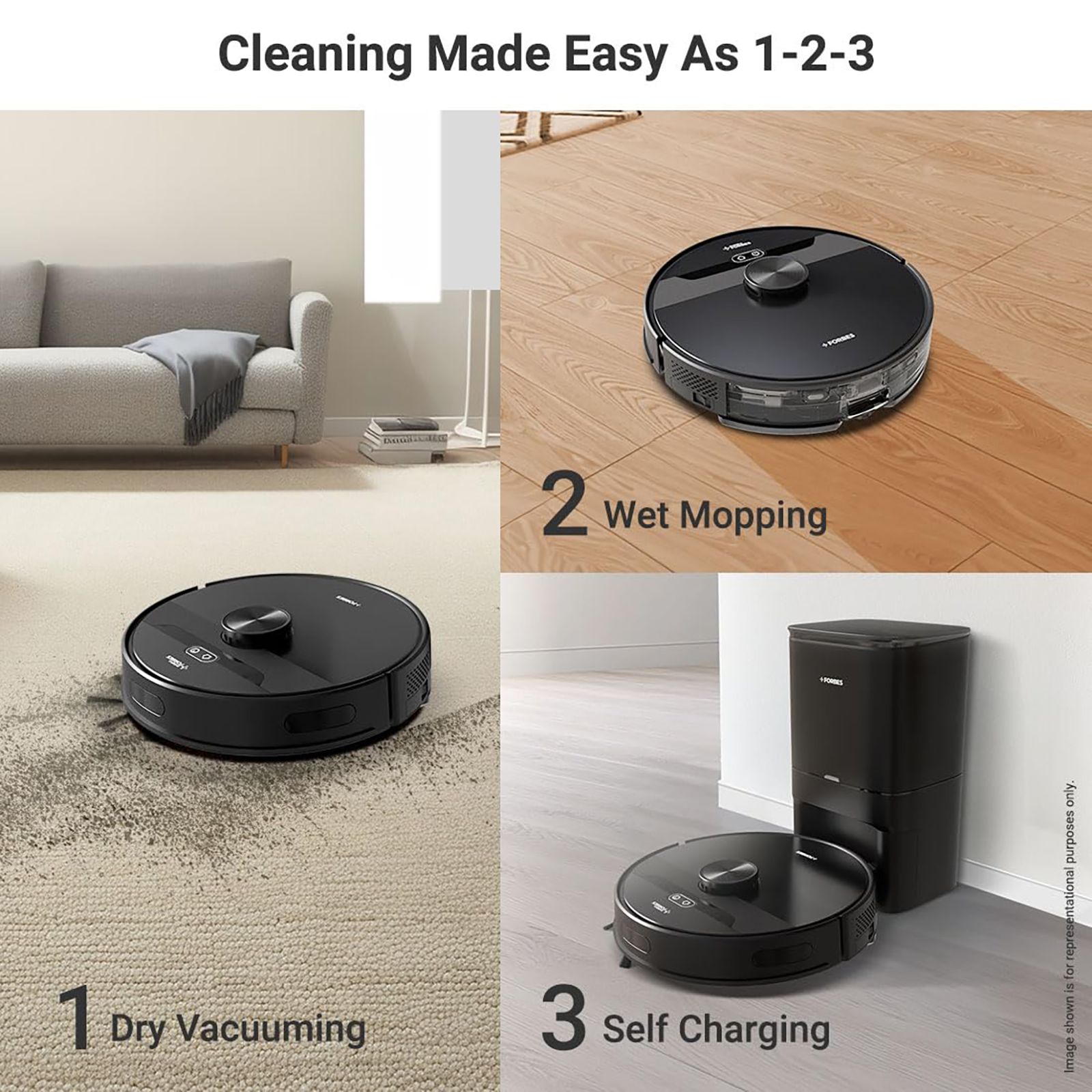 EUREKA FORBES Smartclean Robotic Vacuum Cleaner with Wi-Fi Connectivity (AI TRU Virtual Sensor, Black) EUREKA FORBES Smartclean Robotic Vacuum Cleaner with Wi-Fi Connectivity (AI TRU Virtual Sensor, Black)_12