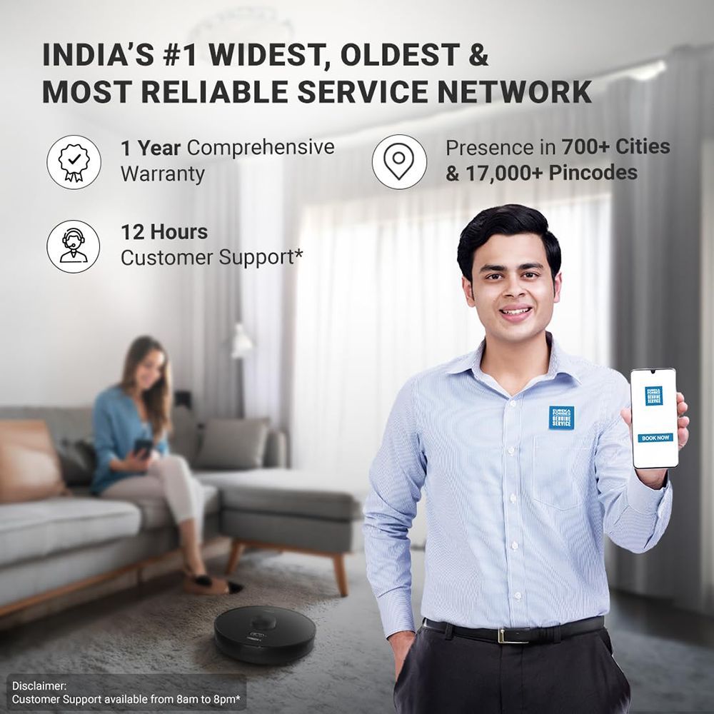 EUREKA FORBES Smartclean Robotic Vacuum Cleaner with Wi-Fi Connectivity (AI TRU Virtual Sensor, Black) EUREKA FORBES Smartclean Robotic Vacuum Cleaner with Wi-Fi Connectivity (AI TRU Virtual Sensor, Black)_14