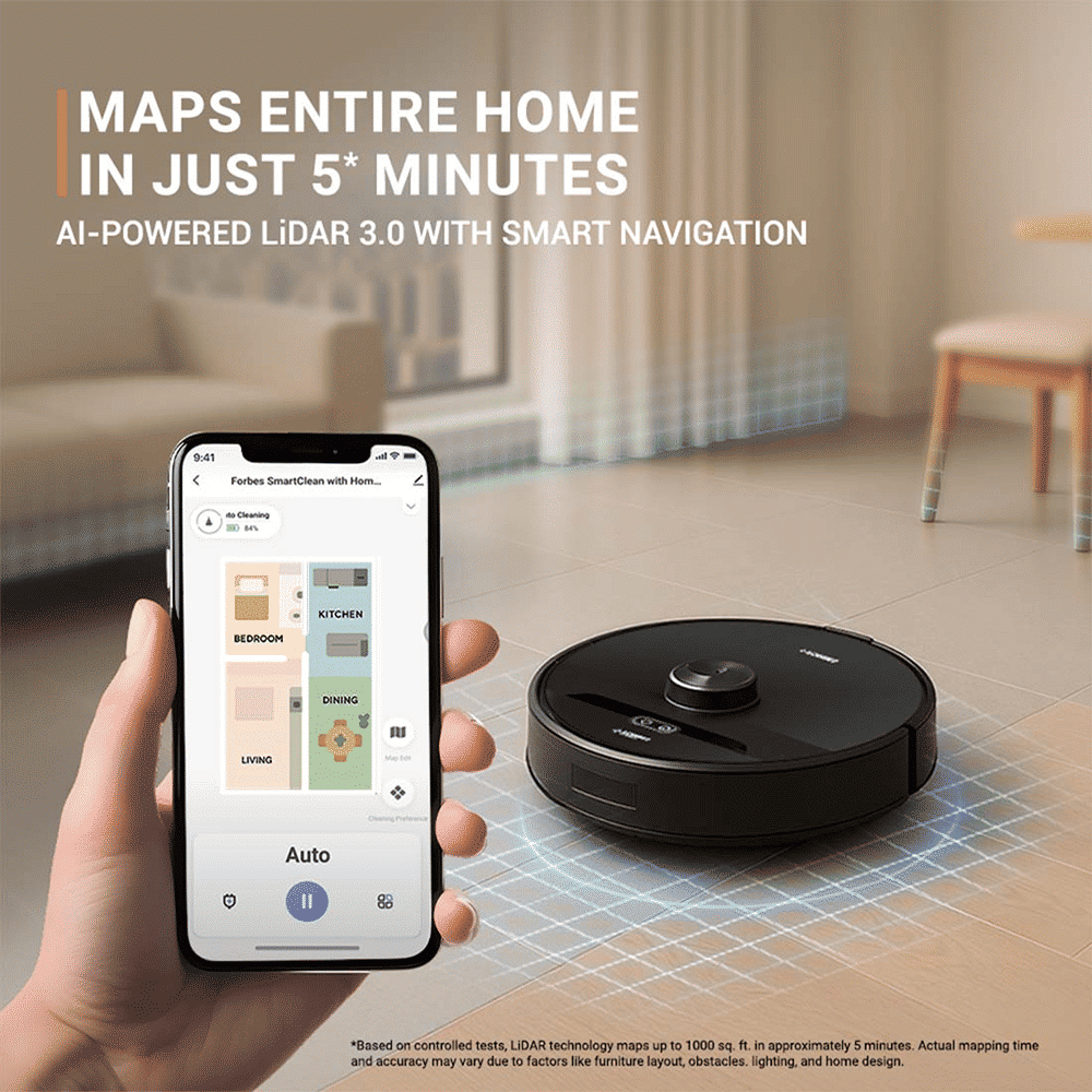 EUREKA FORBES Smartclean Pro S2 Vacuum Cleaner & Mop with Wi-Fi Connectivity (Alexa & Google Assistant Supported, Black) EUREKA FORBES Smartclean Pro S2 Vacuum Cleaner & Mop with Wi-Fi Connectivity (Alexa & Google Assistant Supported, Black)_8