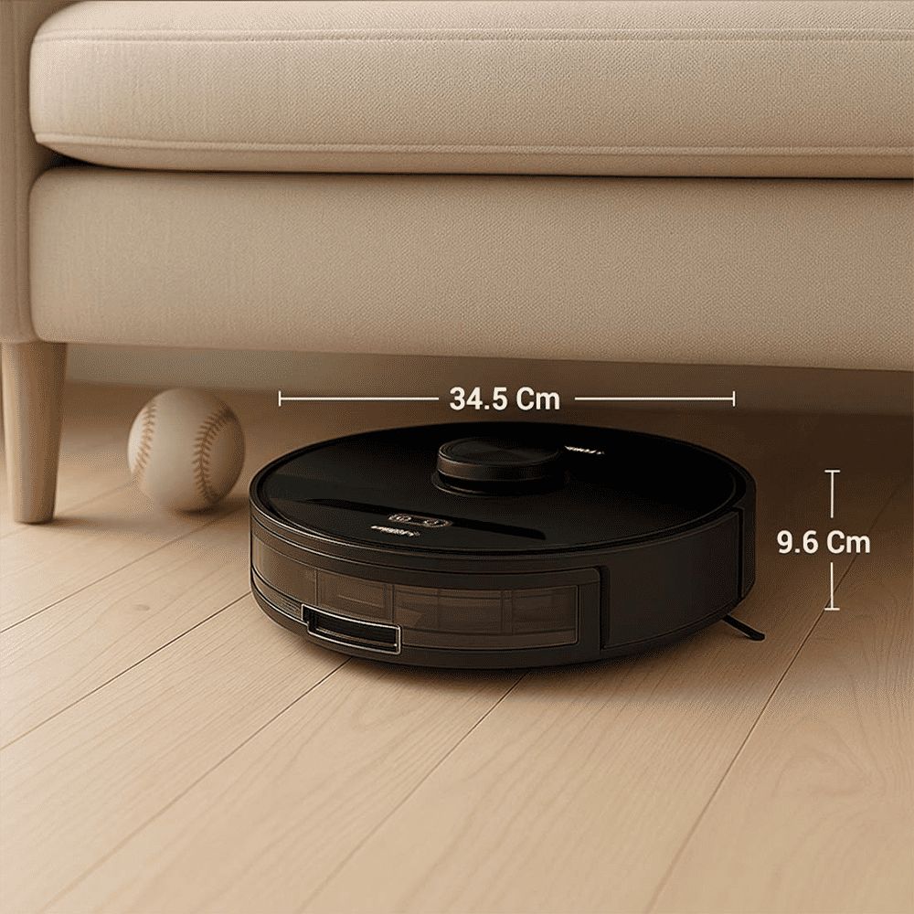 EUREKA FORBES Smartclean S2 Robotic Vacuum Cleaner & Mop with 3S Mopping Technology (AI-Powered LiDAR 3.0, Black)_7