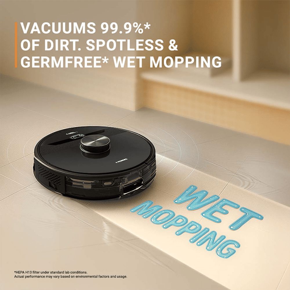 EUREKA FORBES Smartclean S2 Robotic Vacuum Cleaner & Mop with 3S Mopping Technology (AI-Powered LiDAR 3.0, Black)_2