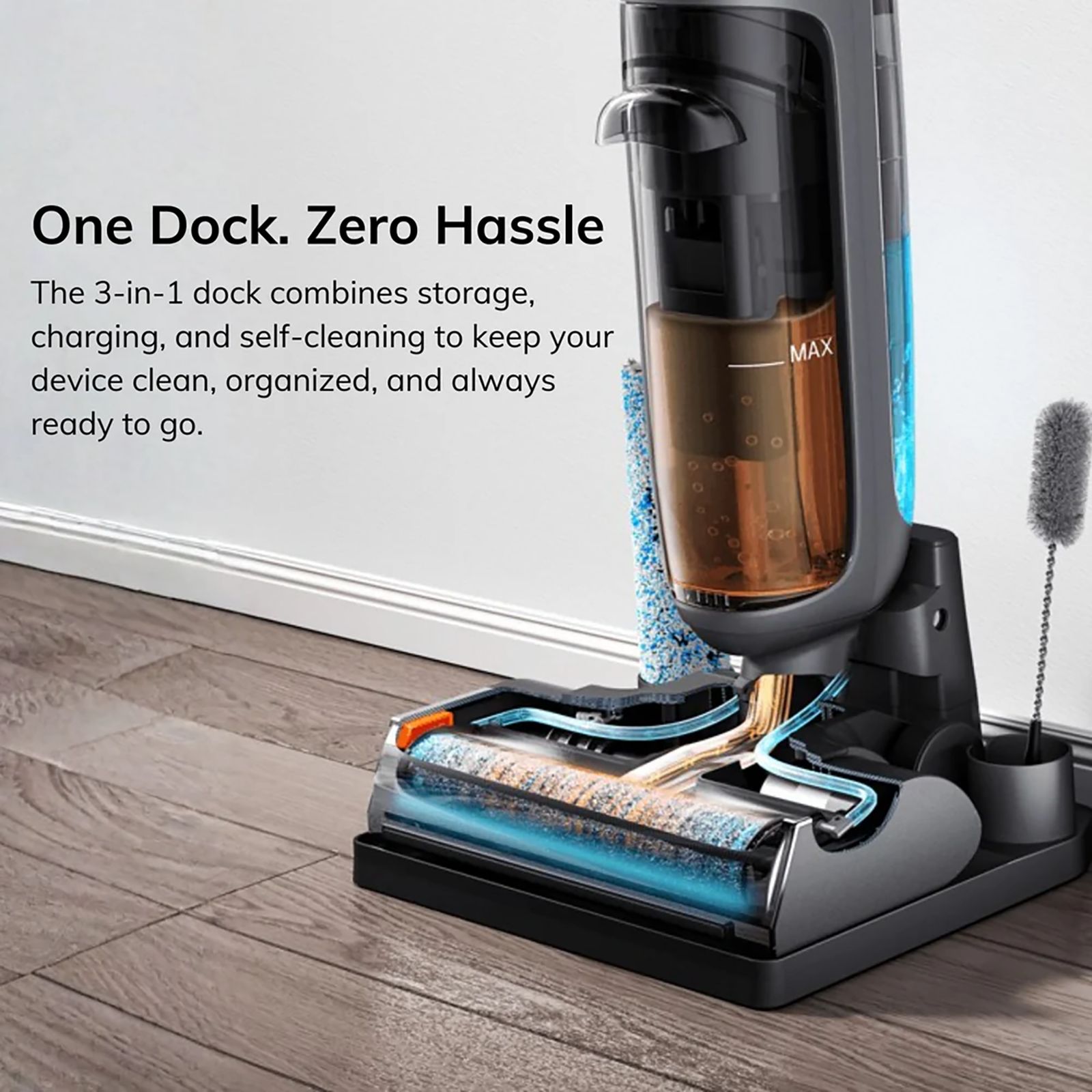 ILIFE W90 Pro 150W Cordless Wet & Dry Vacuum Cleaner with One Click Self Cleaning (LED Display, Gray)_10