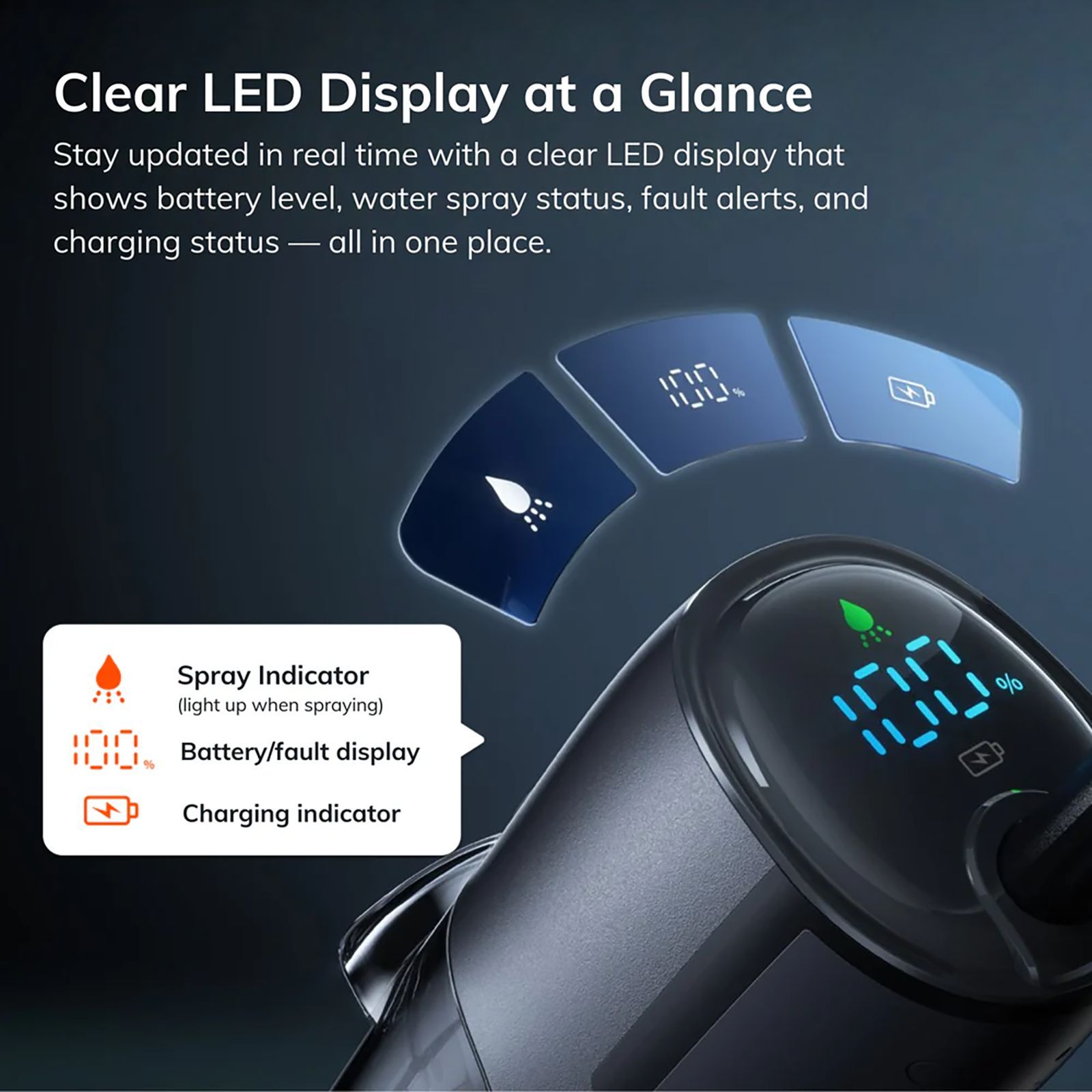 ILIFE W90 Pro 150W Cordless Wet & Dry Vacuum Cleaner with One Click Self Cleaning (LED Display, Gray)_4