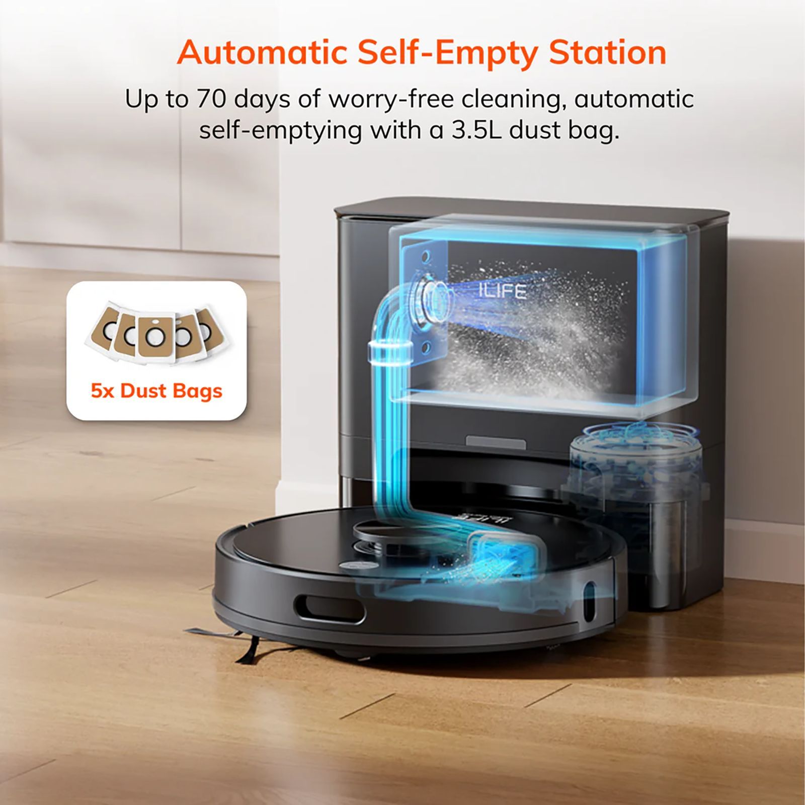 ILIFE T20s Ultra Robotic Vacuum Cleaner & Mop with Upgraded LiDAR Navigation Technology (Multi Floor Mapping, Black)_2