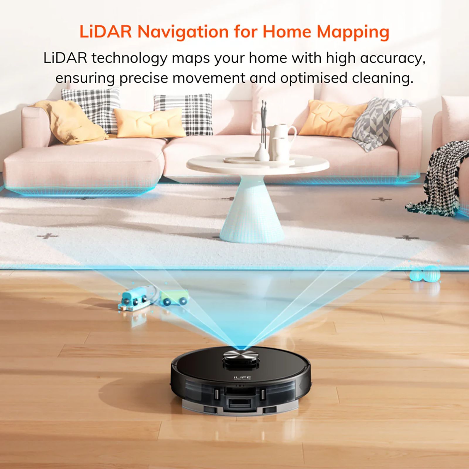 ILIFE T20s Ultra Robotic Vacuum Cleaner & Mop with Upgraded LiDAR Navigation Technology (Multi Floor Mapping, Black)_3