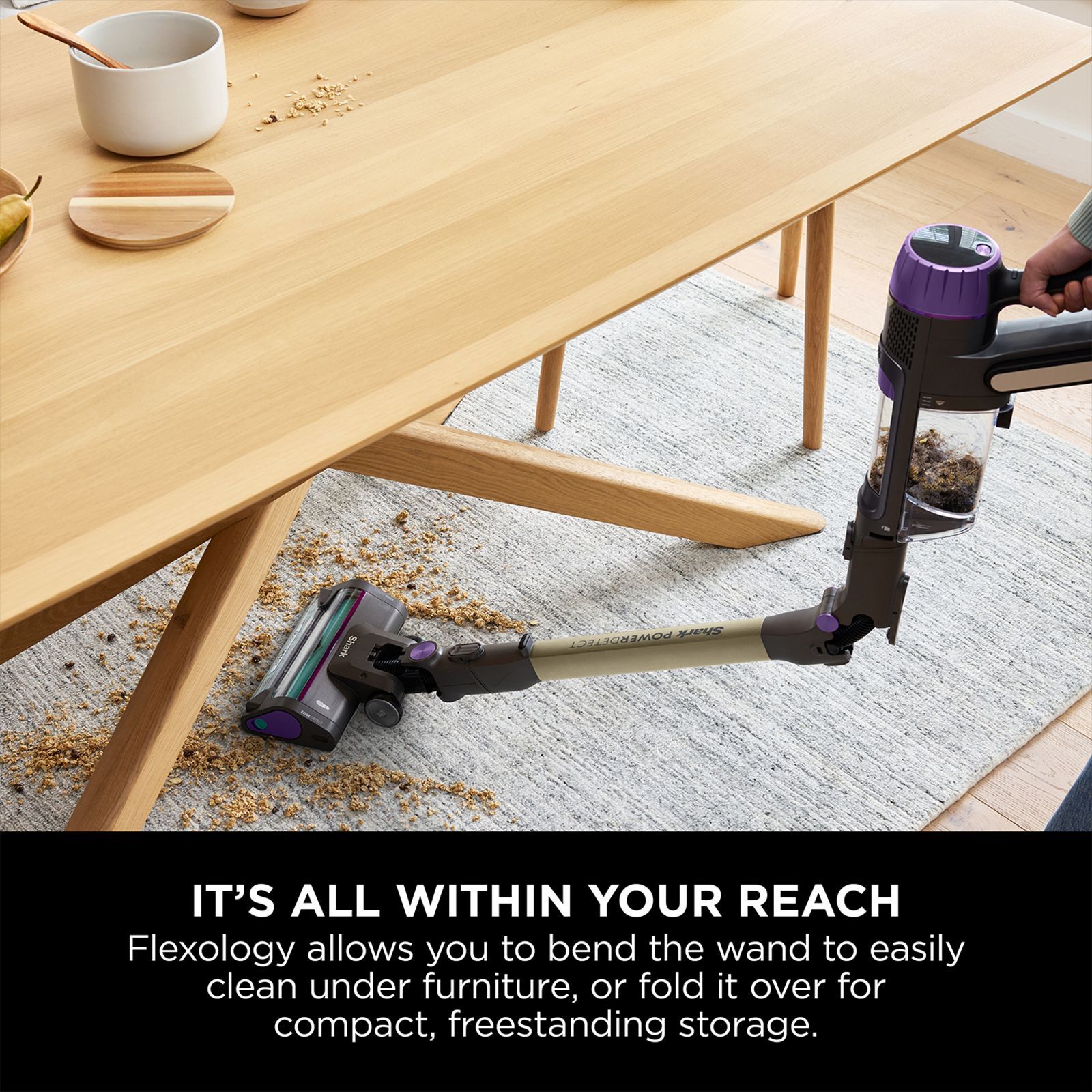 Shark Primus AED 380W Cordless Dry Vacuum Cleaner with Auto-Empty System (MultiFLEX Wand, Gray & Gold)_7