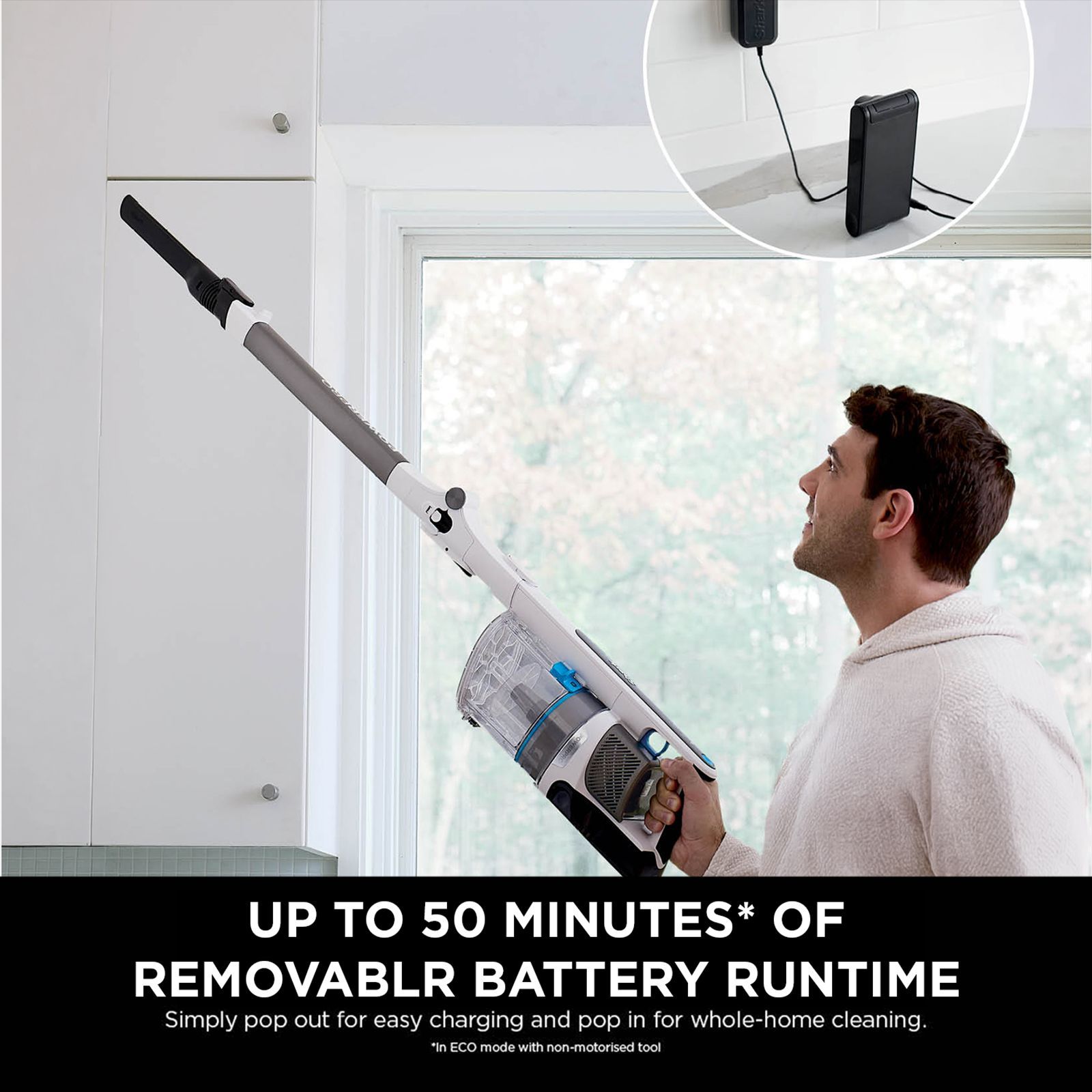 Shark Simba 181W Cordless Dry Vacuum Cleaner with Floor Detect Technology (50 Minutes Runtime, Java Metallic)_10