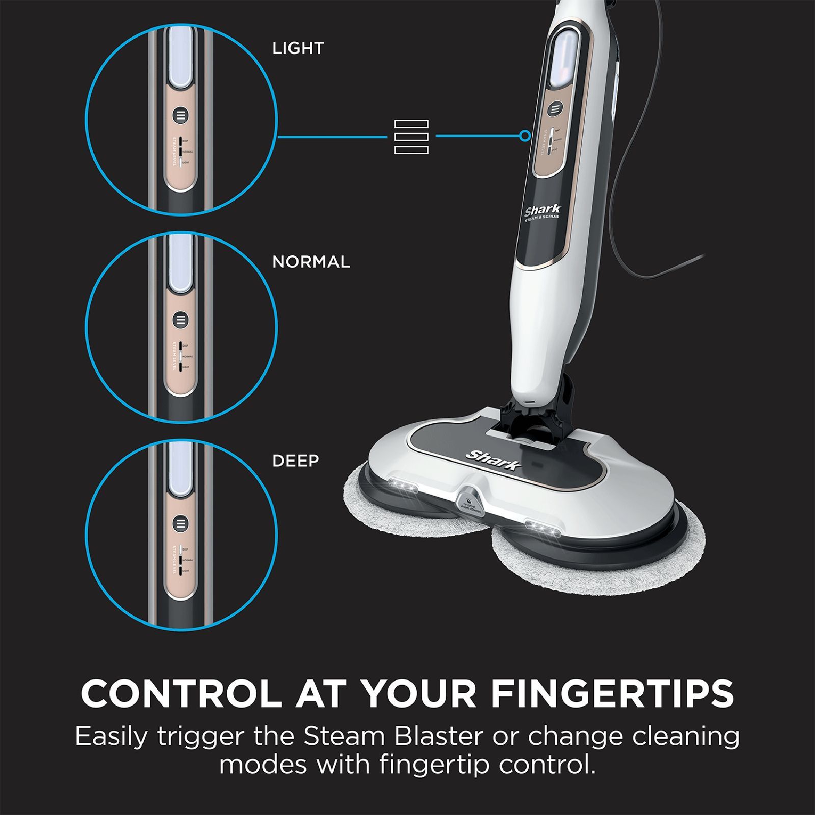 Shark Steam Scrubber Wet & Dry Vacuum Cleaner with Rotating Power Pads (Steam Blaster Technology, Grey)_2