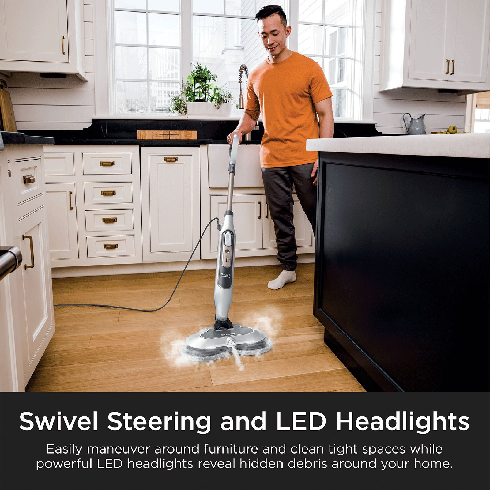 Shark Steam Scrubber Wet & Dry Vacuum Cleaner with Rotating Power Pads (Steam Blaster Technology, Grey)_8