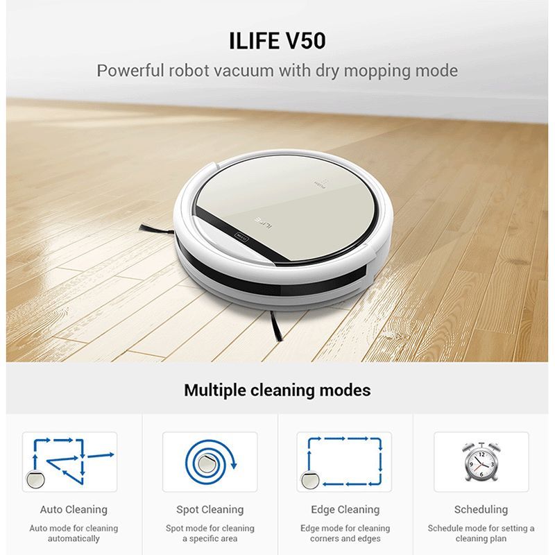 ILIFE V50 Robot Vacuum Cleaner with Dry Mopping (DW-GIEL-WE9Q, Light Gold)_9