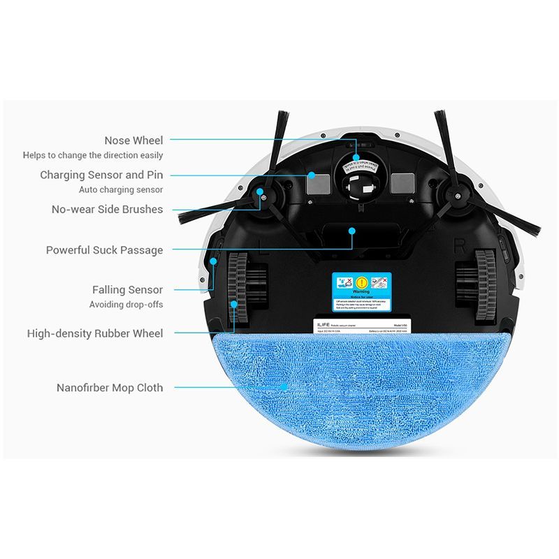 ILIFE V50 Robot Vacuum Cleaner with Dry Mopping (DW-GIEL-WE9Q, Light Gold)_7