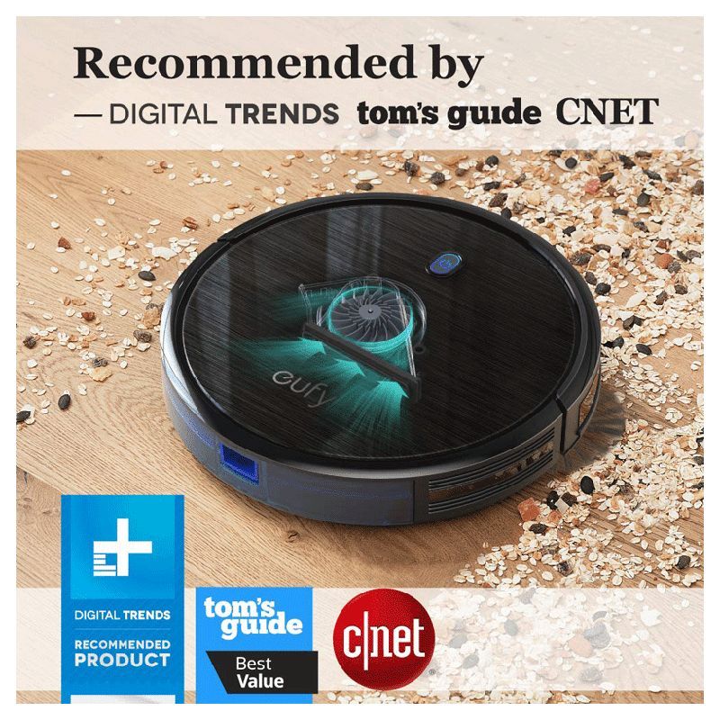 eufy RoboVac 11S Robotic Vacuum Cleaner (0.6 L, T2108111, Black)_6