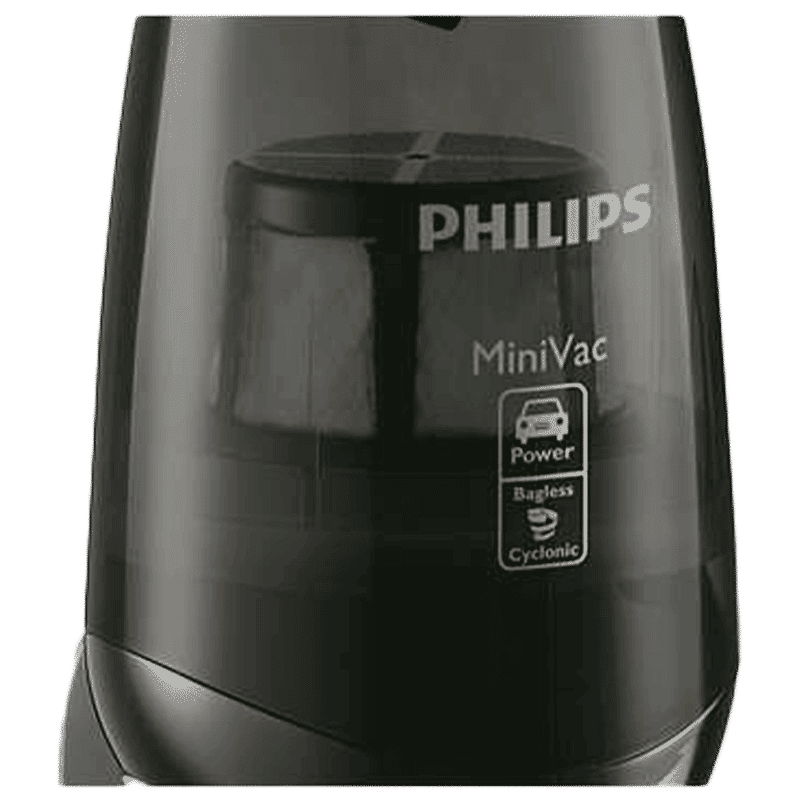 PHILIPS MiniVac 120 Watts Car Vacuum Cleaner (0.5 Litres Tank, FC6141/01, Deep Black/Silver) PHILIPS MiniVac 120 Watts Car Vacuum Cleaner (0.5 Litres Tank, FC6141/01, Deep Black/Silver)_6