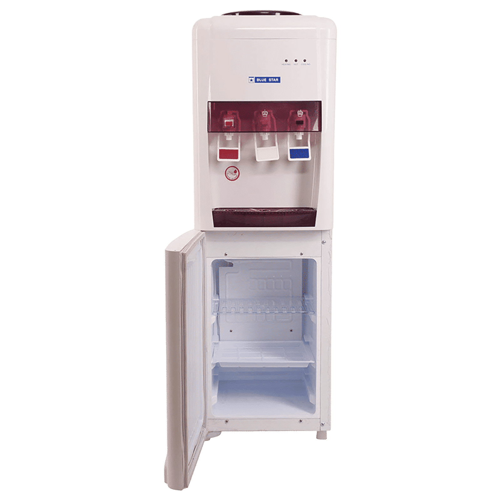 Blue Star H Series Hot, Cold & Normal Top Load Water Dispenser with Cooling Cabinet (White/Coffee)_4