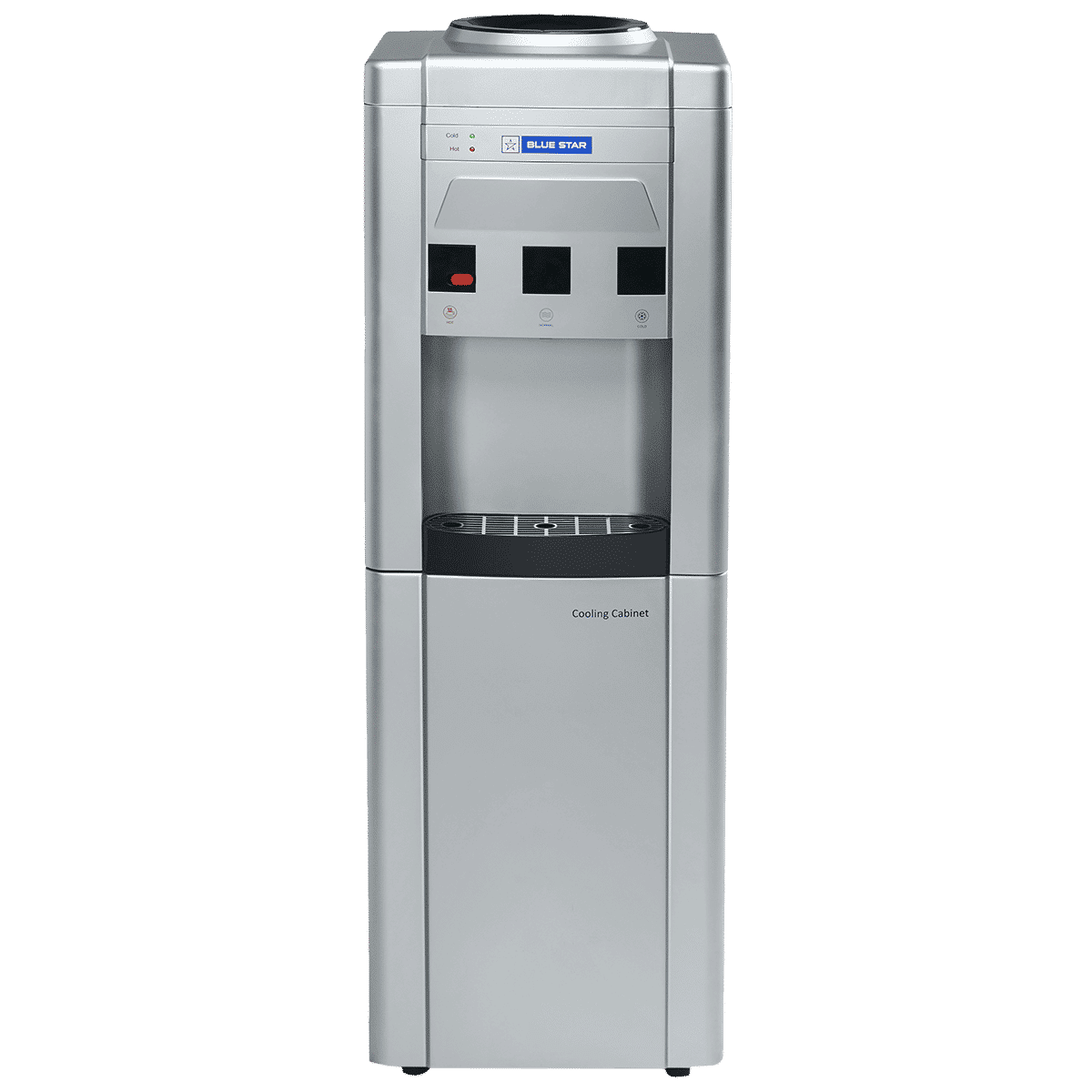 Blue Star GA Series Hot, Cold & Normal Top Load Water Dispenser with Cooling Cabinet (Grey)_1