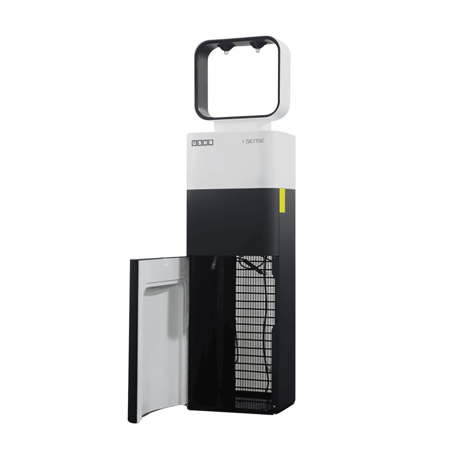 USHA i-Sense Cold & Hot Front Load Water Dispenser with Storage Cabinet (White/Black)_4