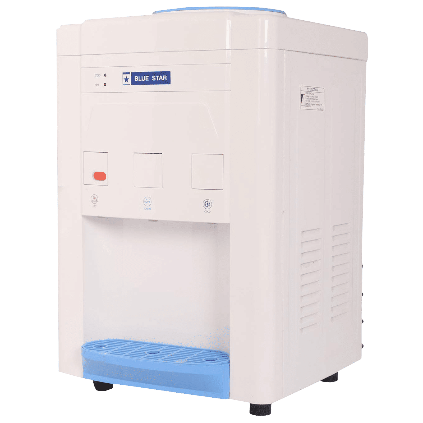 Blue Star Hot, Cold and Normal Top Load Water Dispenser with 3 Taps (White)_4