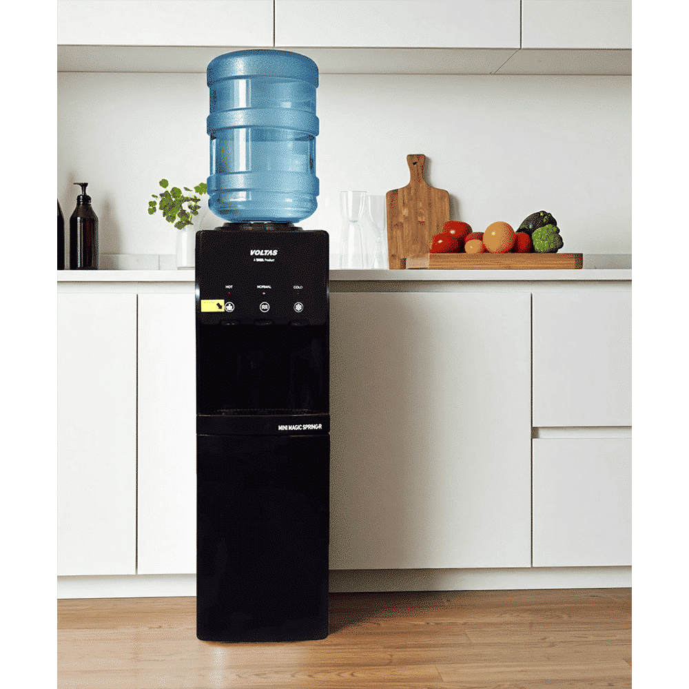 VOLTAS Minimagic Spring RV Plus Hot, Cold & Normal Top Load Water Dispenser with Cooling Cabinet (Black)_9