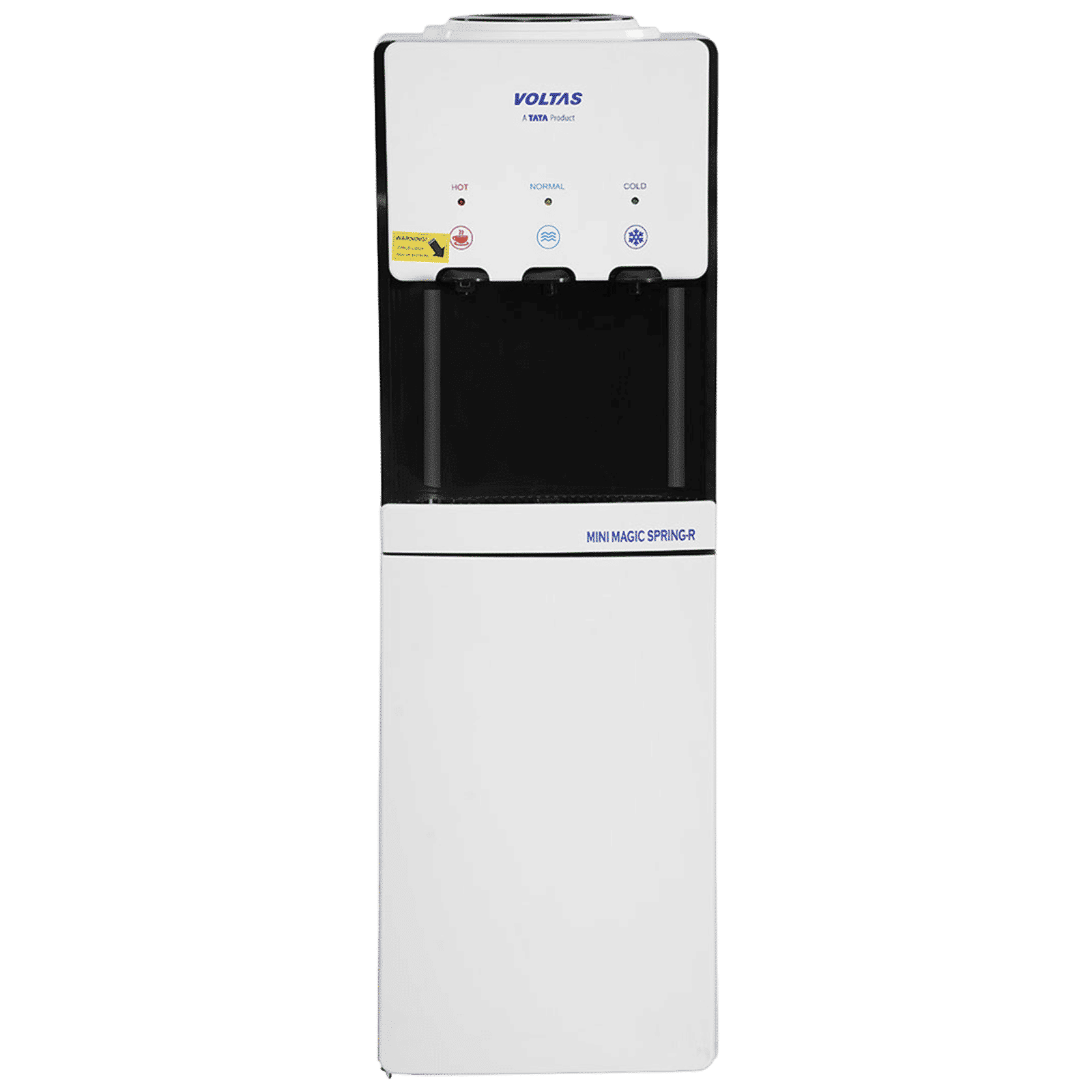 VOLTAS Minimagic Spring RV Plus Hot, Cold & Normal Top Load Water Dispenser with Cooling Cabinet (Black and White) VOLTAS Minimagic Spring RV Plus Hot, Cold & Normal Top Load Water Dispenser with Cooling Cabinet (Black and White)_1