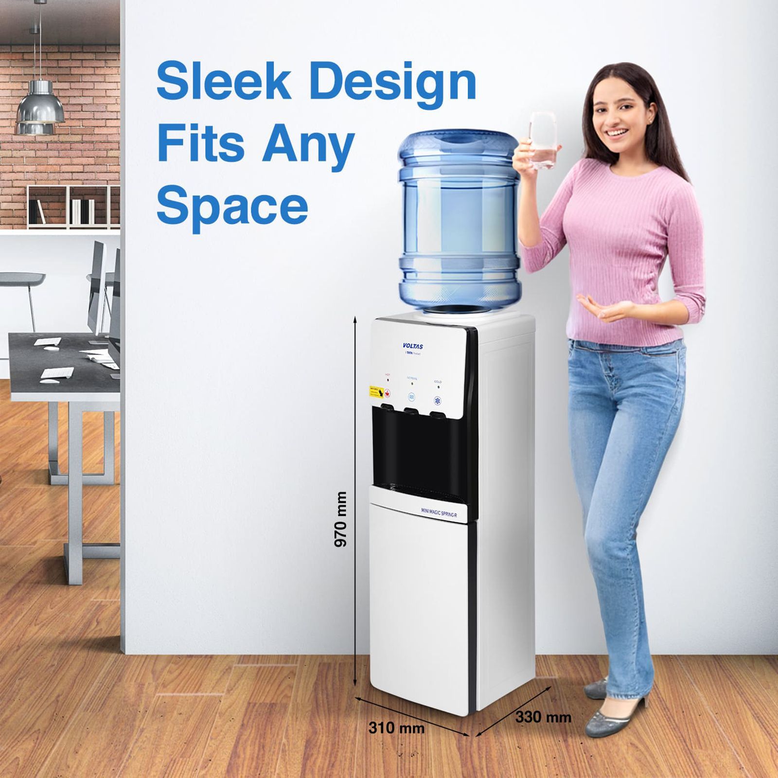 VOLTAS Minimagic Spring RV Plus Hot, Cold & Normal Top Load Water Dispenser with Cooling Cabinet (Black and White) VOLTAS Minimagic Spring RV Plus Hot, Cold & Normal Top Load Water Dispenser with Cooling Cabinet (Black and White)_15