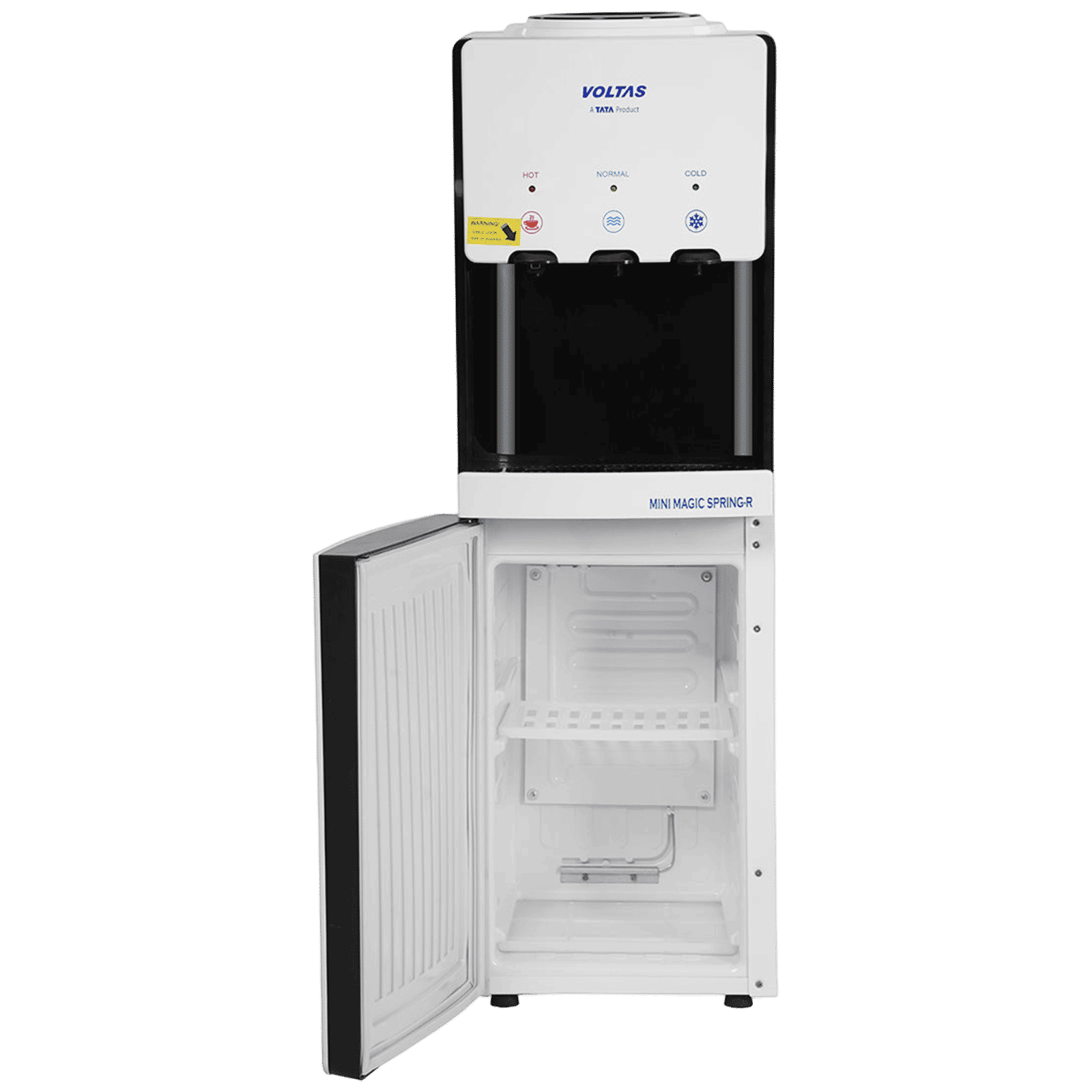 VOLTAS Minimagic Spring RV Plus Hot, Cold & Normal Top Load Water Dispenser with Cooling Cabinet (Black and White) VOLTAS Minimagic Spring RV Plus Hot, Cold & Normal Top Load Water Dispenser with Cooling Cabinet (Black and White)_5