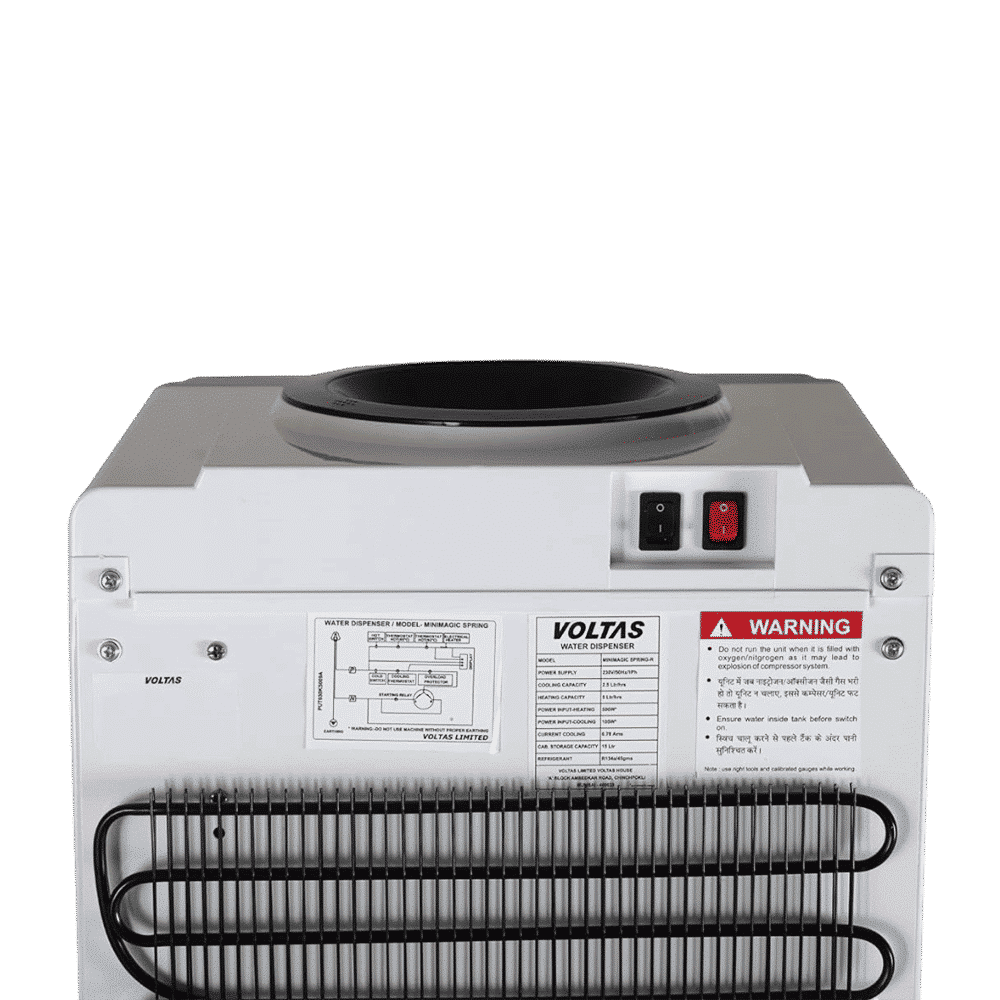 VOLTAS Minimagic Spring RV Plus Hot, Cold & Normal Top Load Water Dispenser with Cooling Cabinet (Black and White) VOLTAS Minimagic Spring RV Plus Hot, Cold & Normal Top Load Water Dispenser with Cooling Cabinet (Black and White)_8