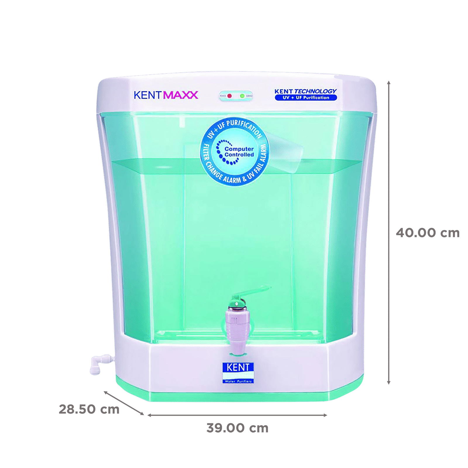 KENT Maxx 7L UV + UF Water Purifier with Double Purification Process (White & Blue)_2