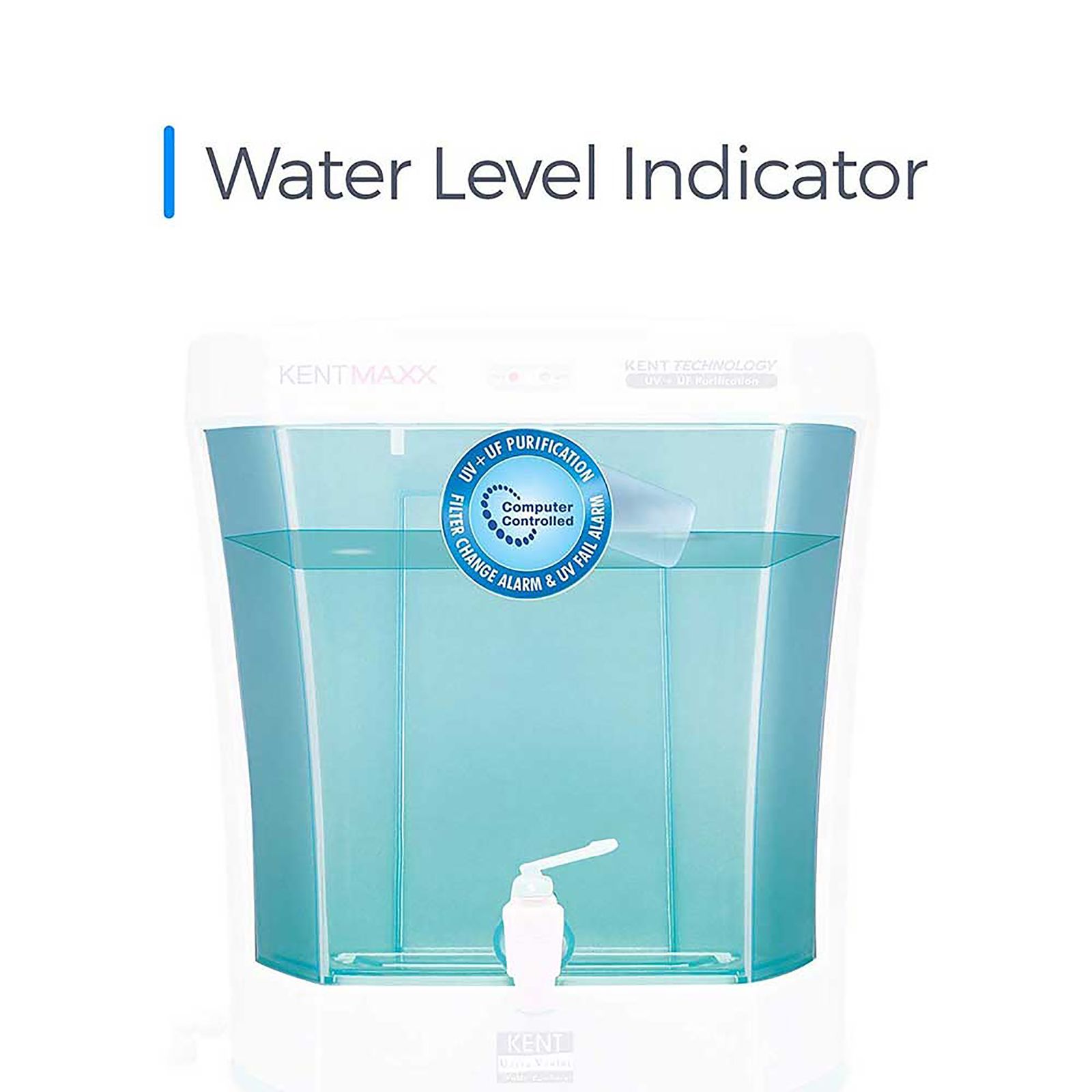 KENT Maxx 7L UV + UF Water Purifier with Double Purification Process (White & Blue)_7