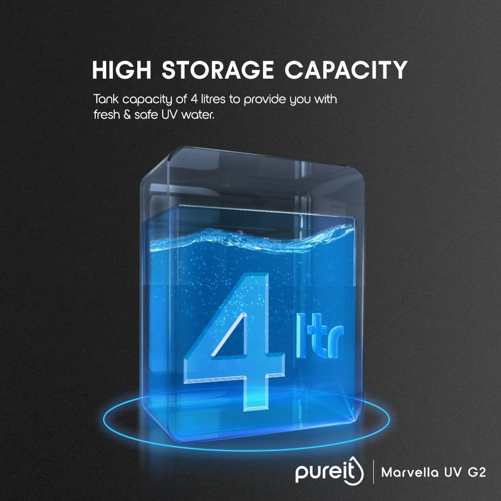 pureit Marvella 4L UV Water Purifier with 4 Stage Purification (White/Black)_5