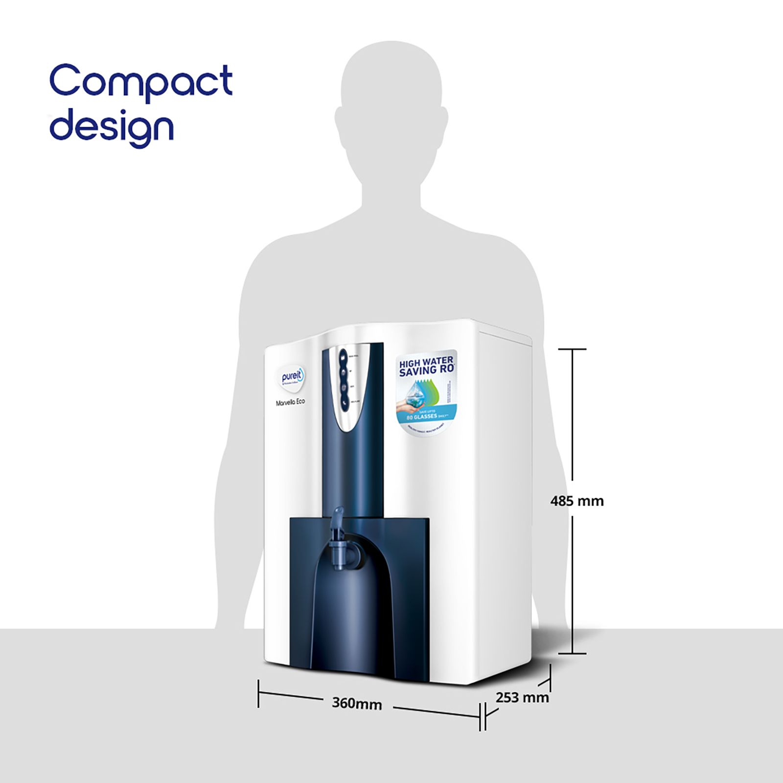 Hindustan Unilever Marvella 10L RO+UV Water Purifier with UV Sterilizing Indicator (White)_7