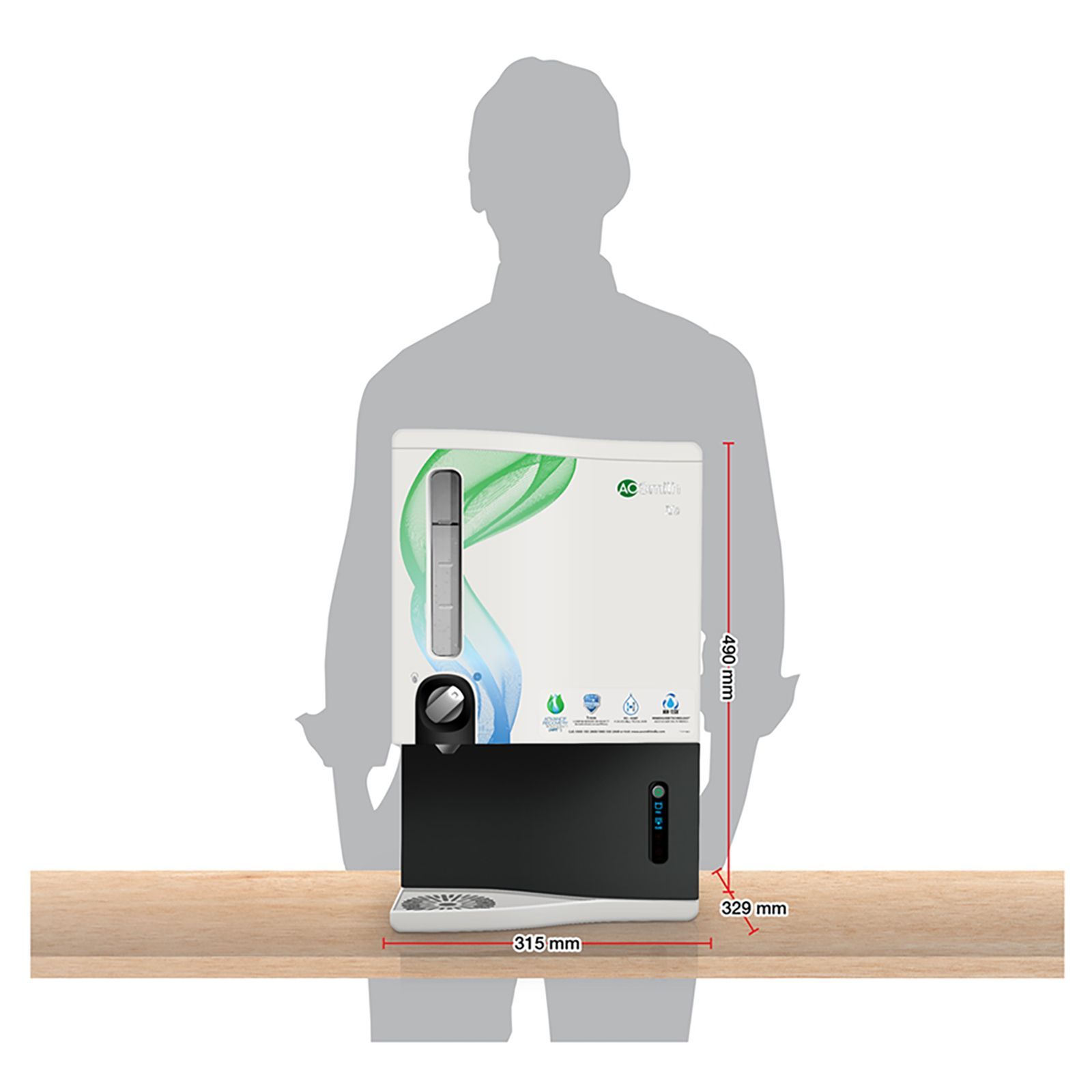 AO Smith X8 9L RO+SCMT Water Purifier with Auto Flush Indicator (White) AO Smith X8 9L RO+SCMT Water Purifier with Auto Flush Indicator (White)_10