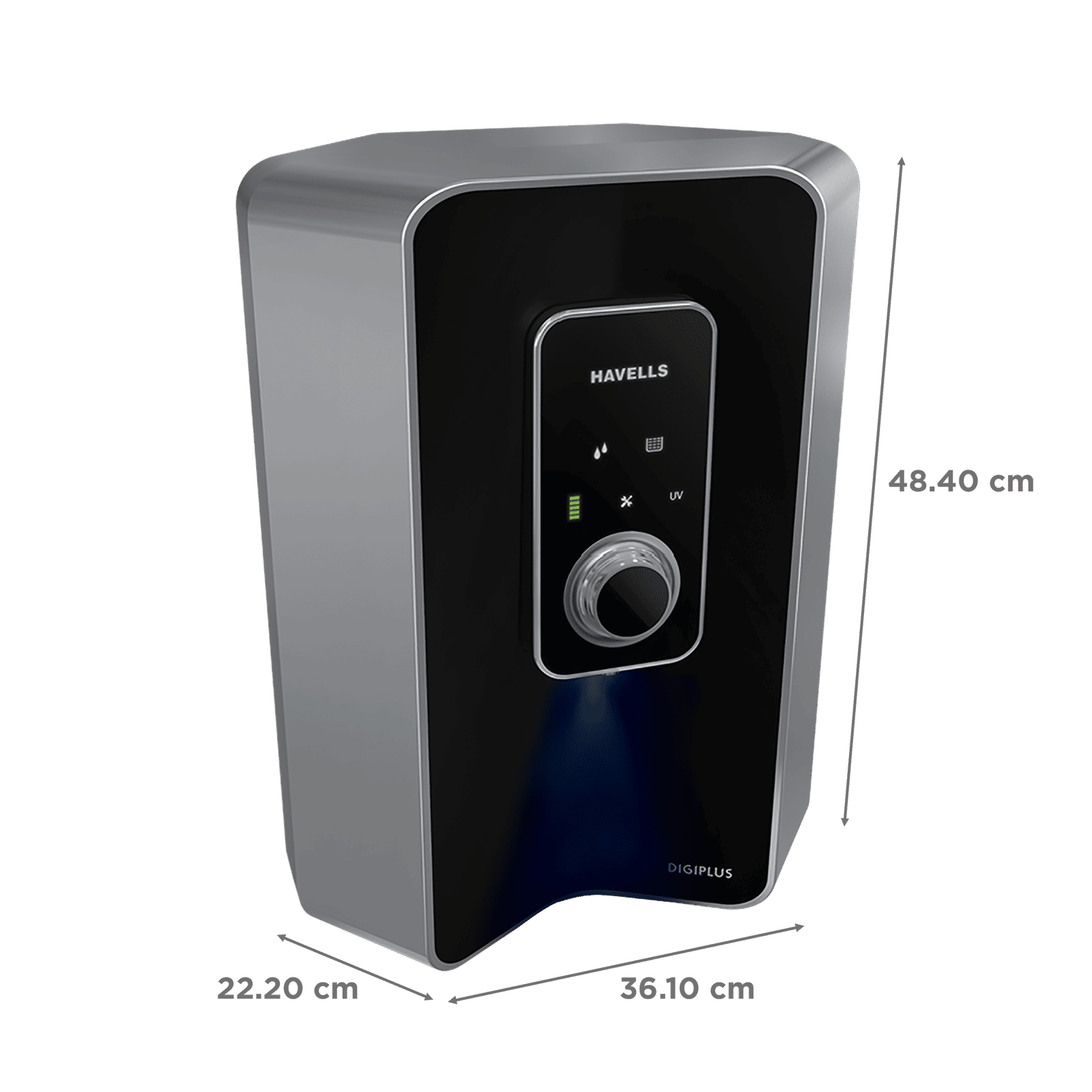 HAVELLS Digiplus 6L RO + UV Water Purifier with 7 Stage Purification (Black/Silver)_2