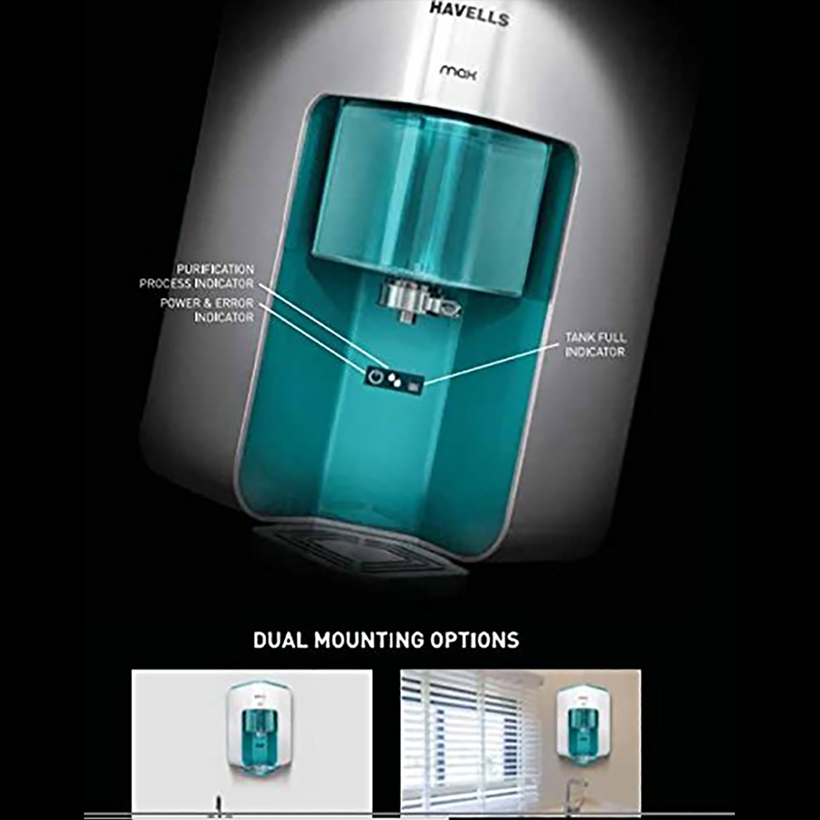 HAVELLS Max 7L RO + UV Water Purifier with 7 Stage Purification (Sea Green)_6